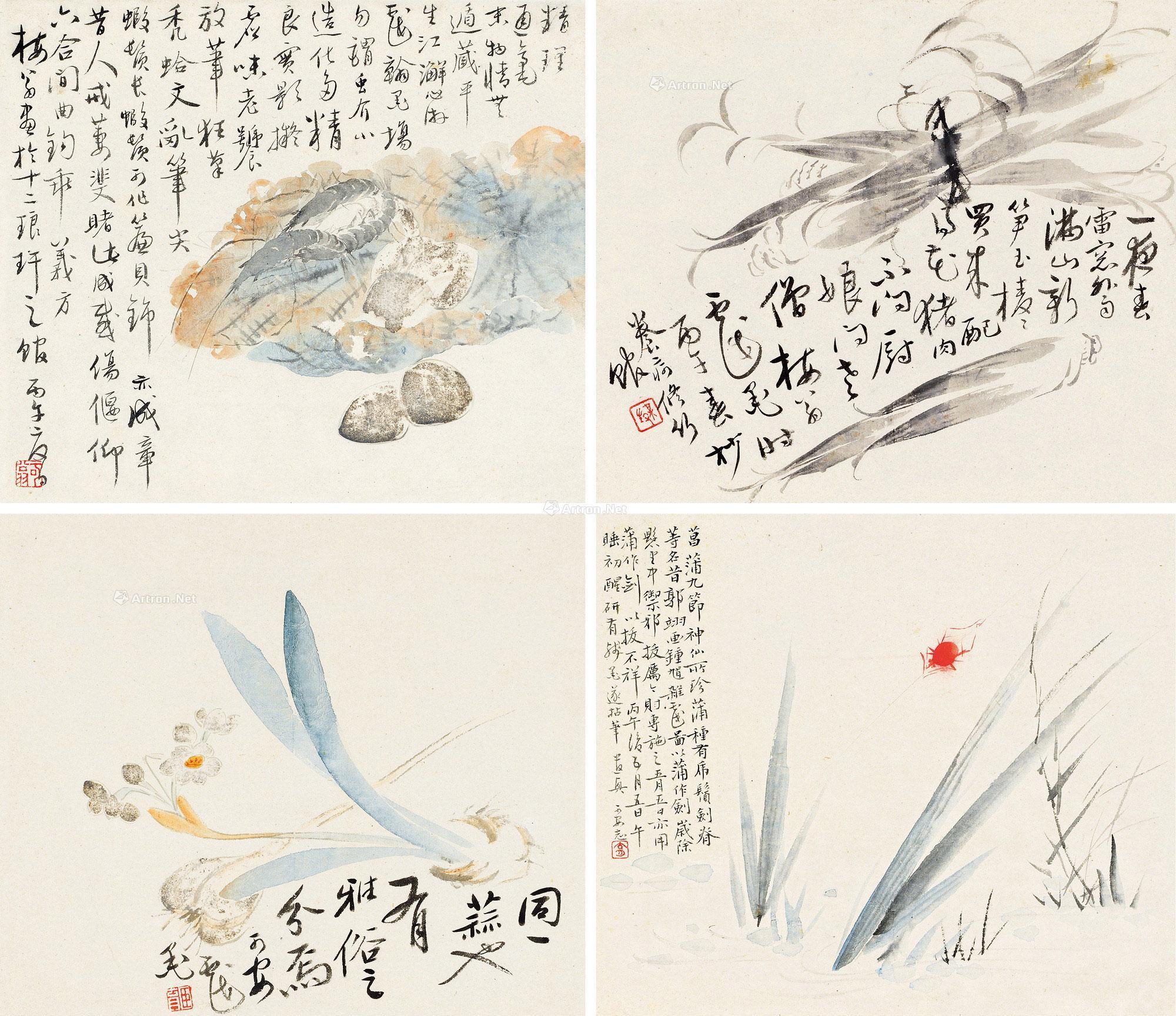 【丙午(1906)年作 花鸟 立轴 册页 (八开) 设色纸本】拍卖品_图片_价格_鉴赏_绘画_雅昌艺术品拍卖网