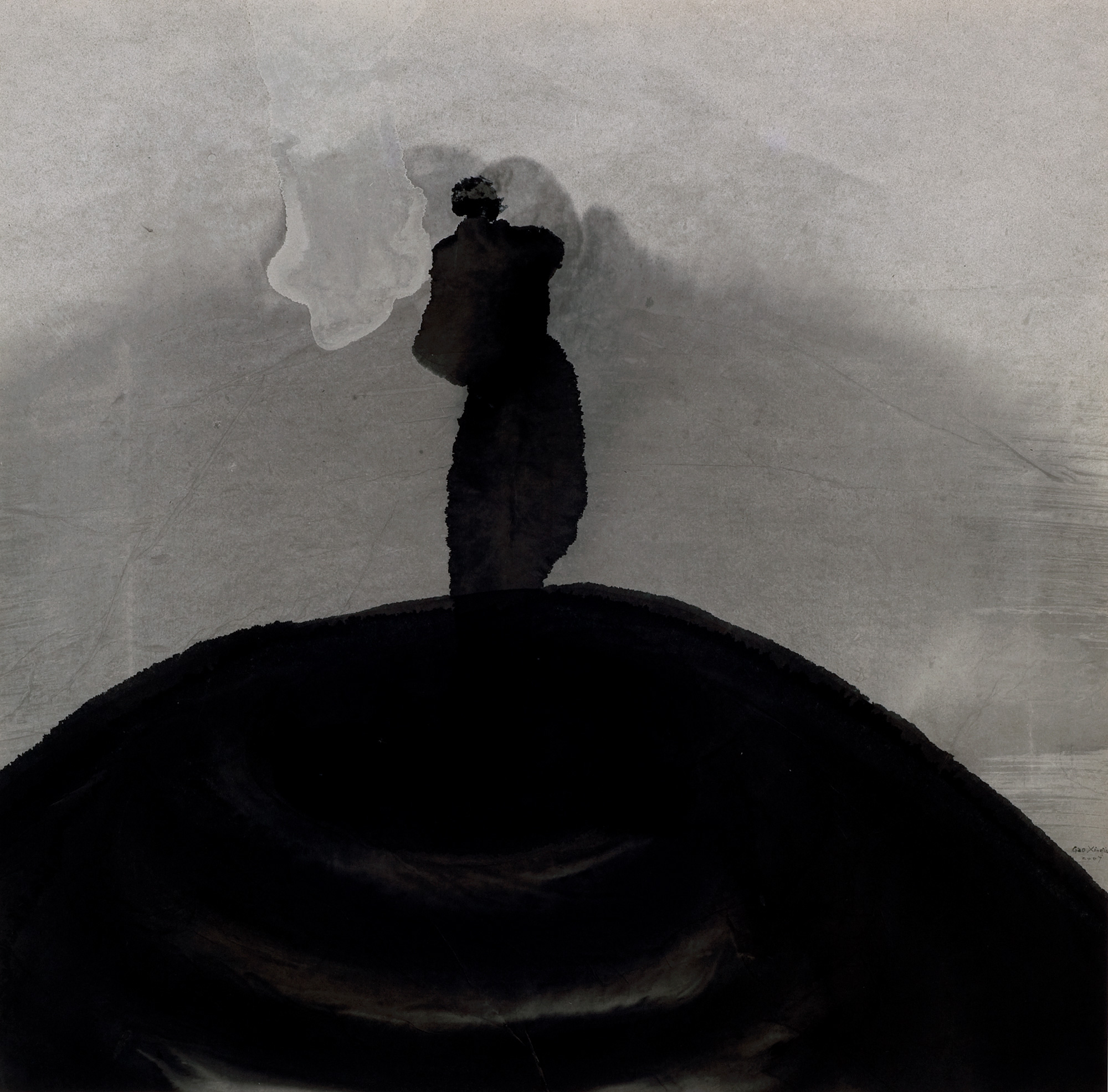 【2007年作 灵山 镜心 水墨纸本】拍卖品_图片_价格_鉴赏_绘画_雅昌