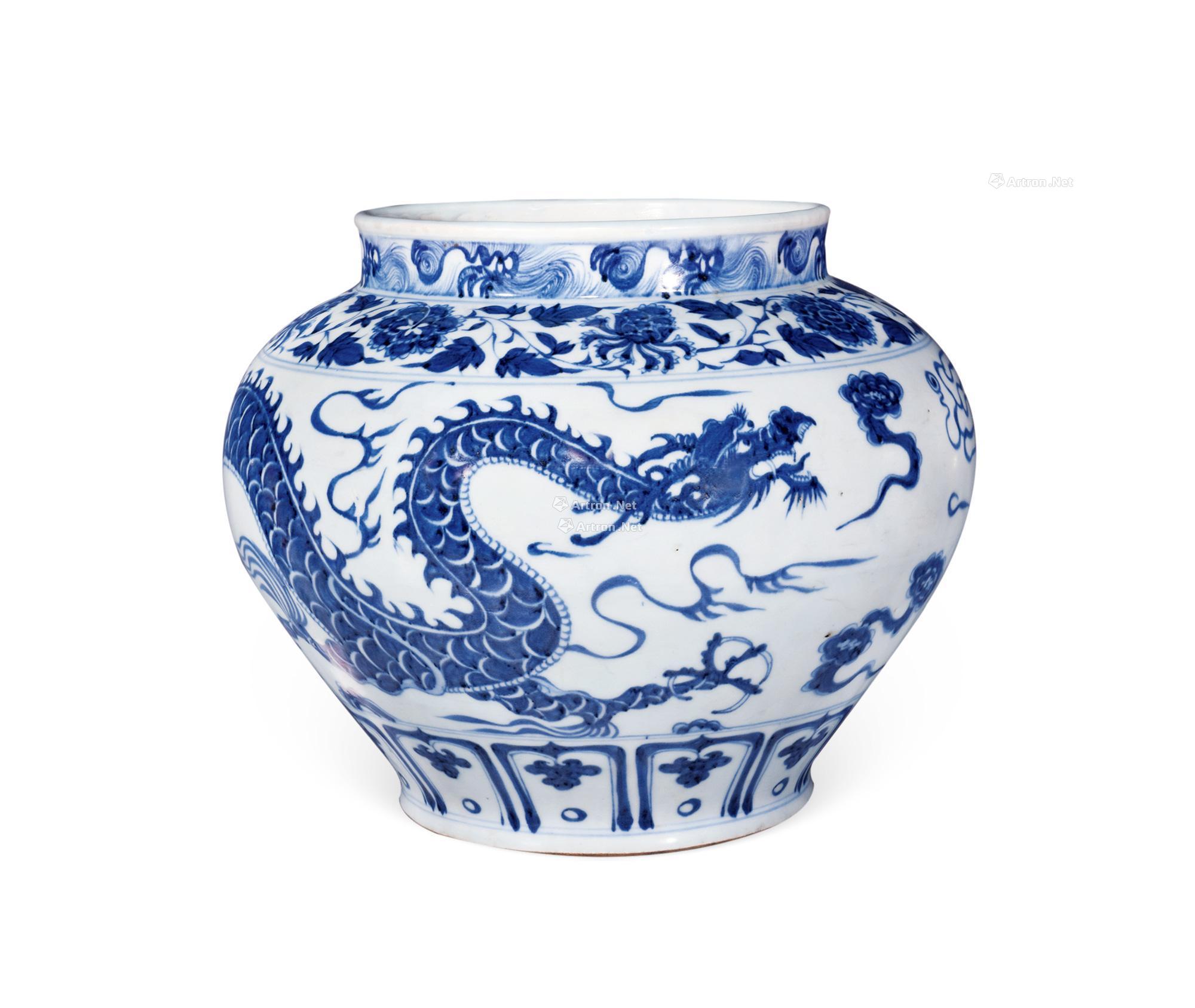 【元末明初 青花云龙纹大罐】拍卖品_图片_价格_鉴赏_元代以前陶瓷
