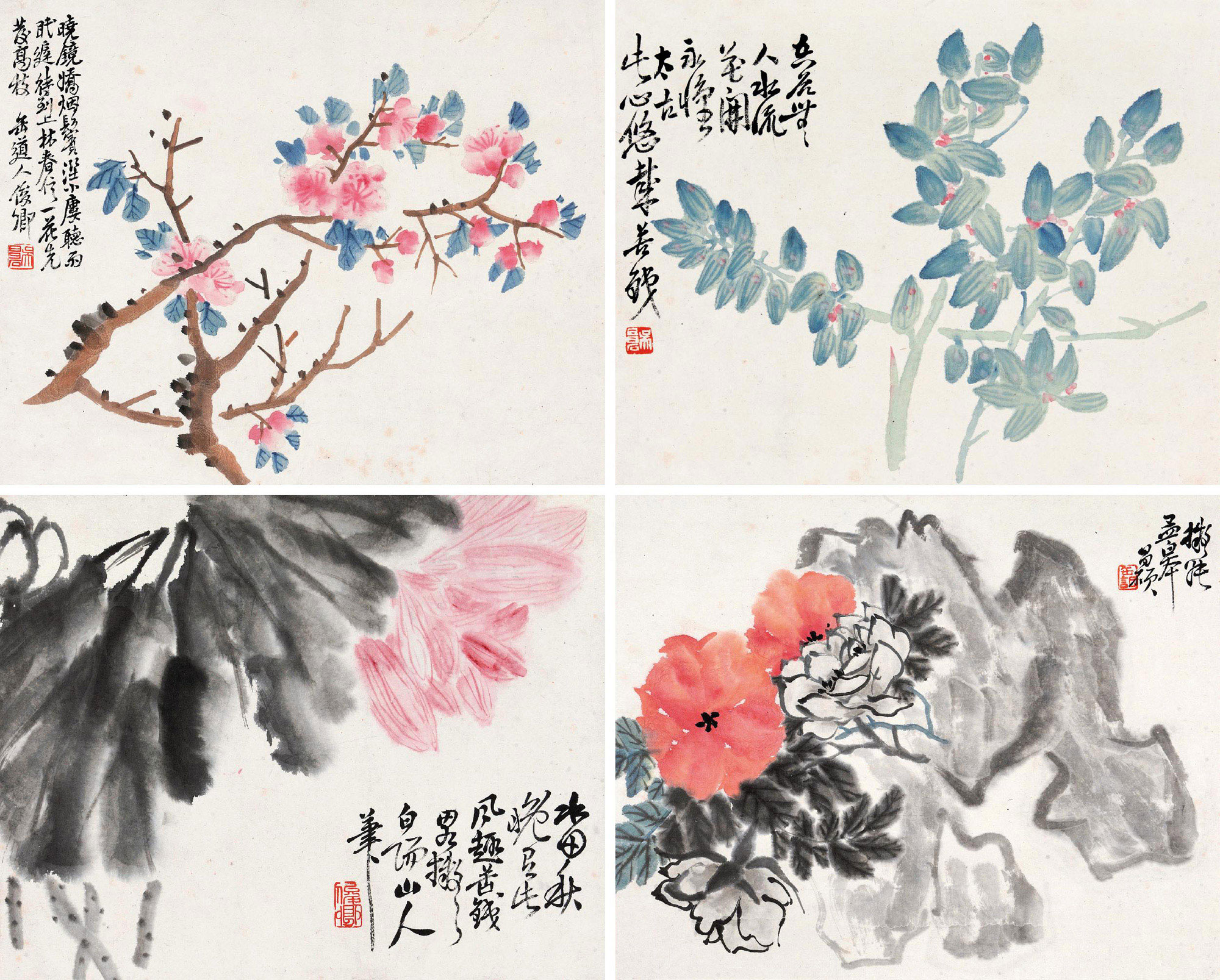 0305花卉册页设色纸本