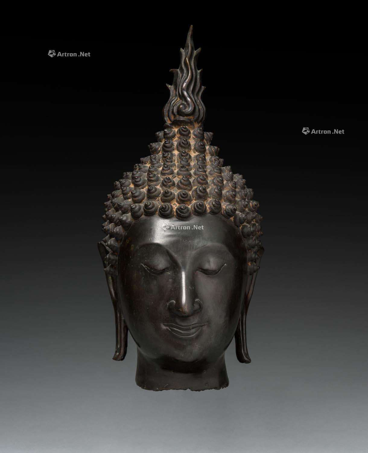 21世纪泰国素可泰铜制佛头像 拍卖品 图片 价格 鉴赏 佛教文物其它 雅昌艺术品拍卖网