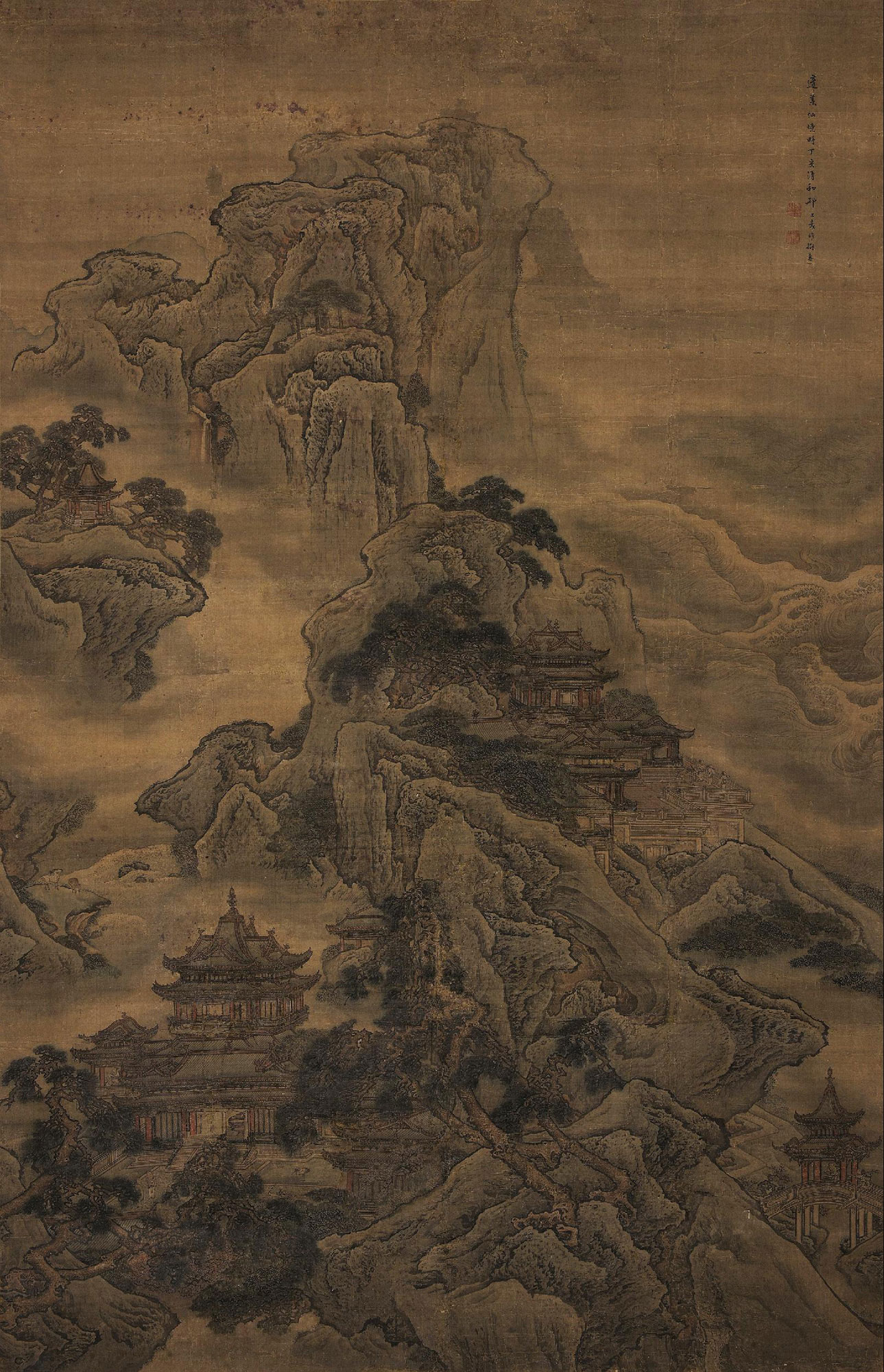 【1767年作 蓬莱仙境 立轴 设色绢本】拍卖品_图片_价格_鉴赏_绘画_雅昌艺术品拍卖网