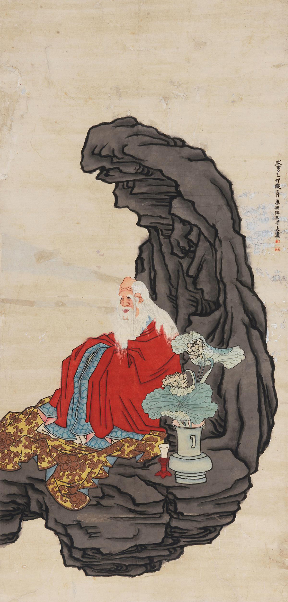 23551855年作无量寿佛立轴设色纸本