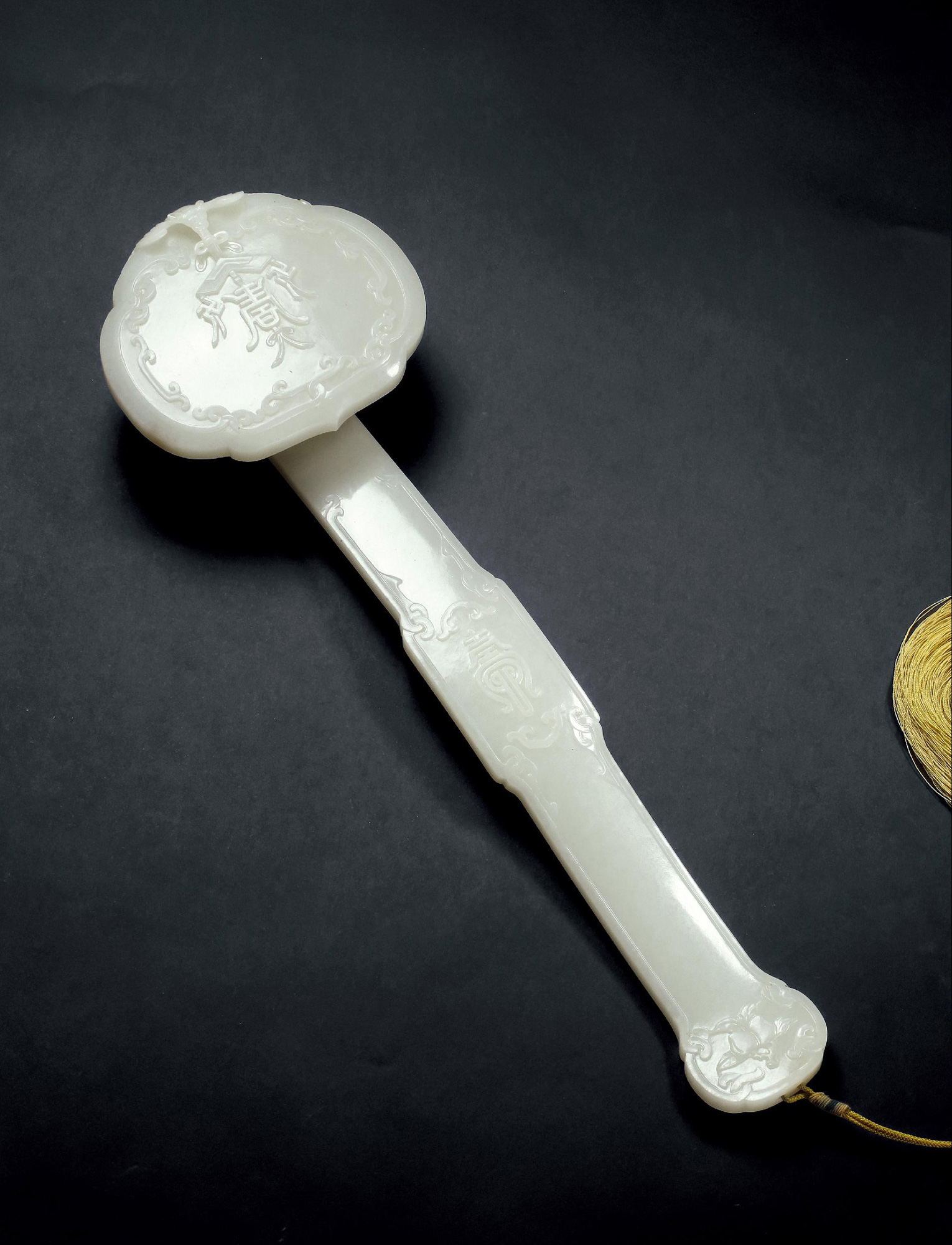 5917清乾隆白玉福庆万寿如意