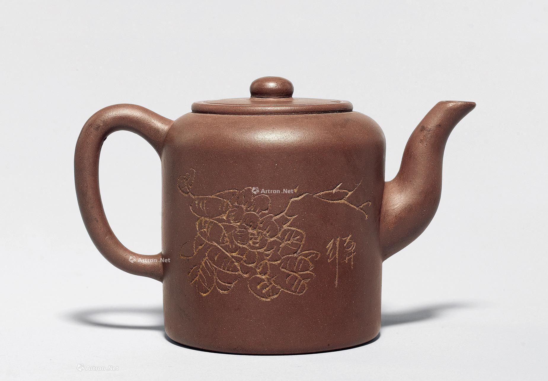 0472 民国 任淦庭刻直形壶