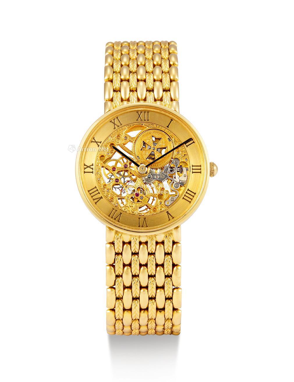 2114 江诗丹顿 33014/456型号黄金镂空炼带腕表,表壳