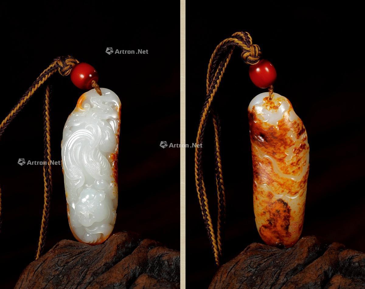 5630 顾中华 如虎添翼 白玉把件