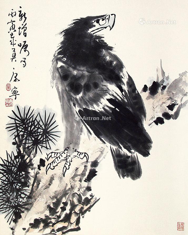 1698松鹰图立轴纸本