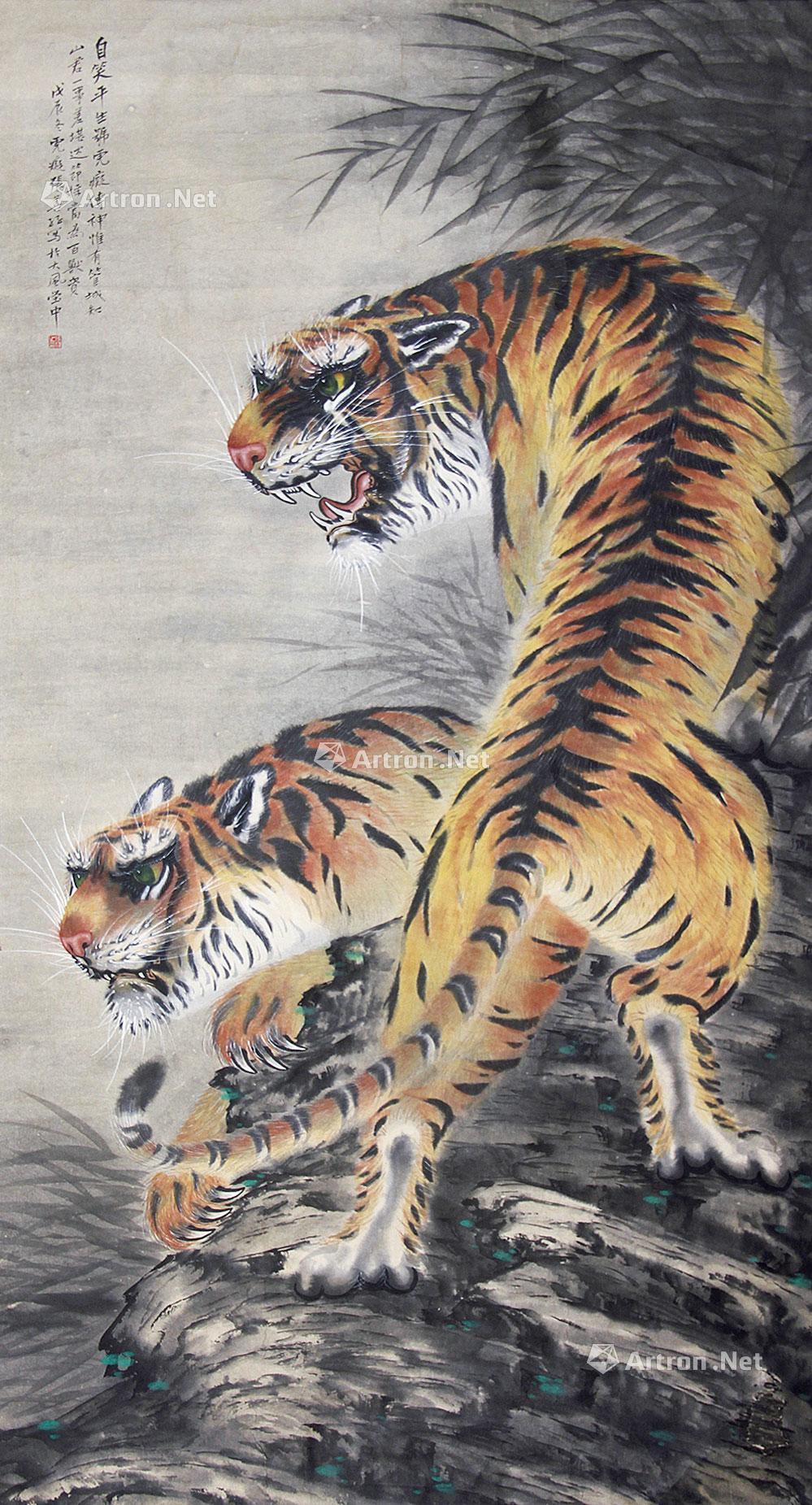 1819 猛虎图 立轴 纸本