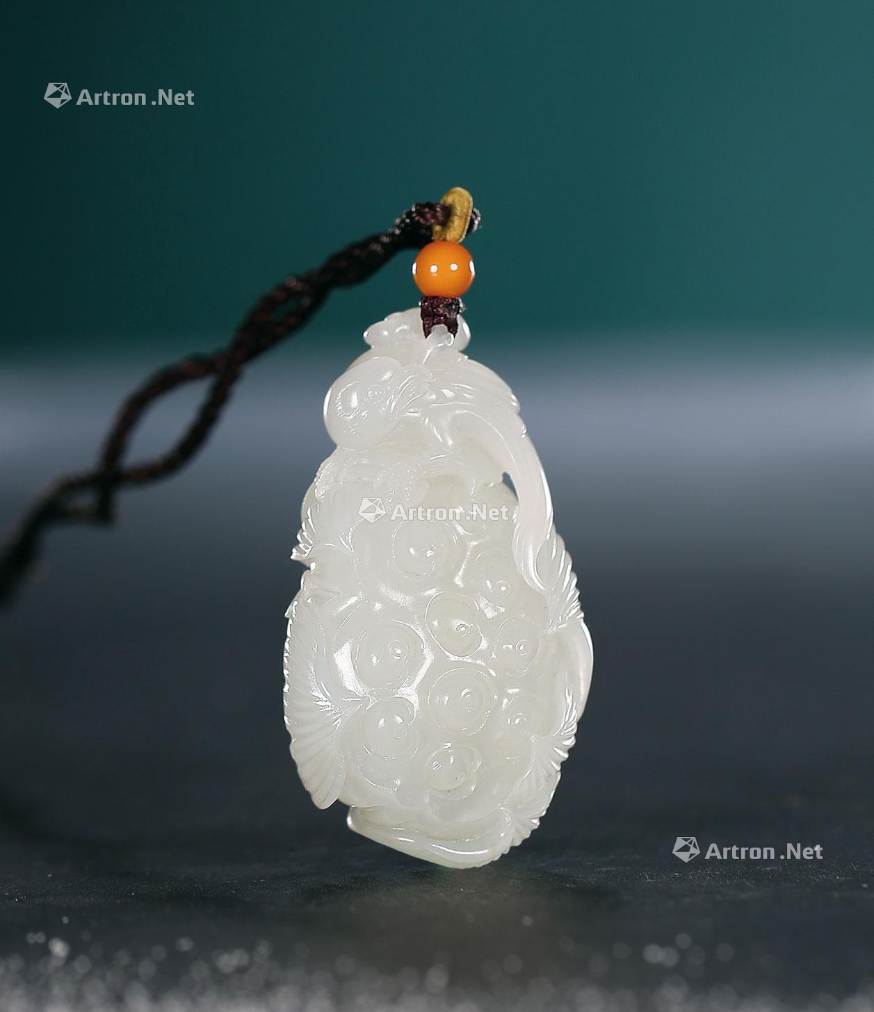 1455和田玉喜事连连把件