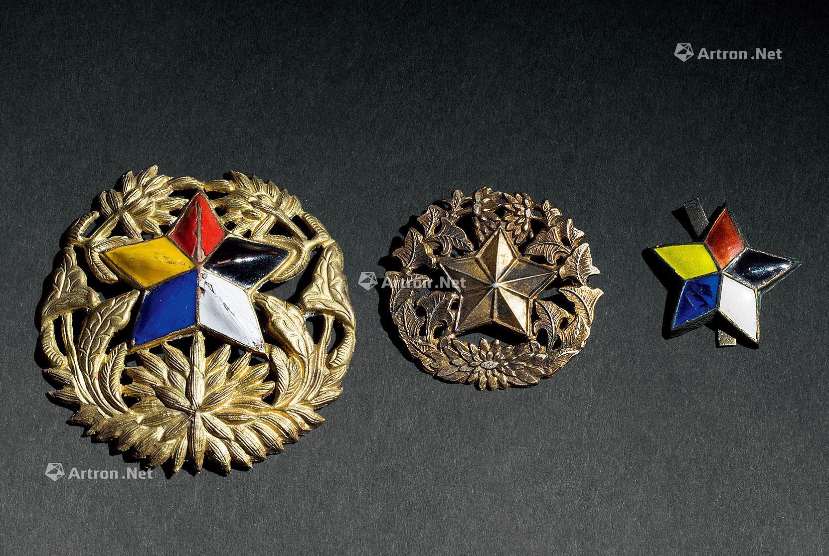 1044北洋军政府将领帽徽一组