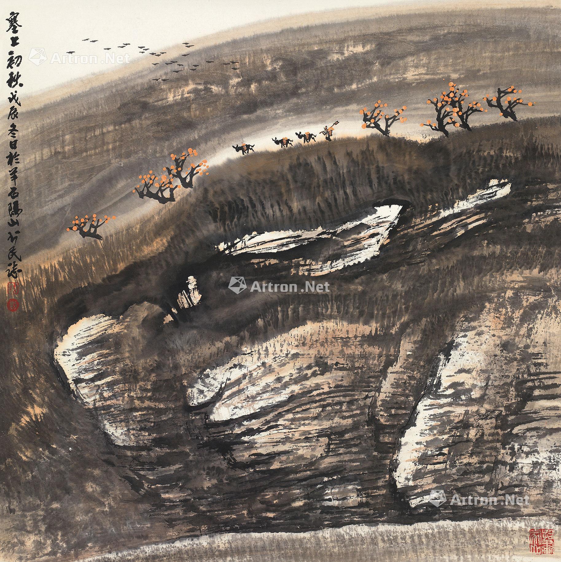 0803塞上初秋镜心纸本