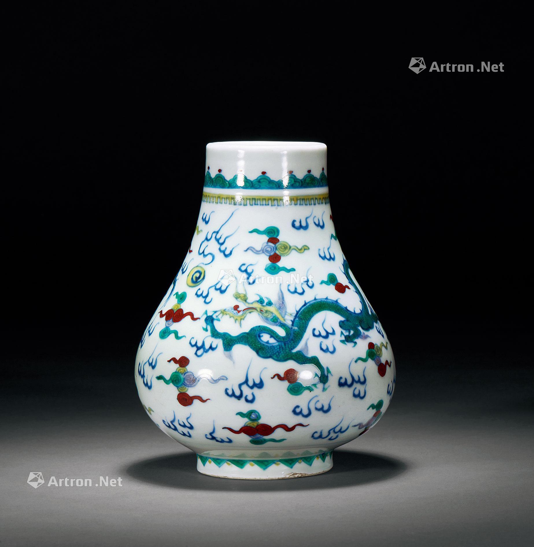 【清乾隆 斗彩龙纹尊】拍卖品_图片_价格_鉴赏_清代斗彩瓷器_雅昌艺术