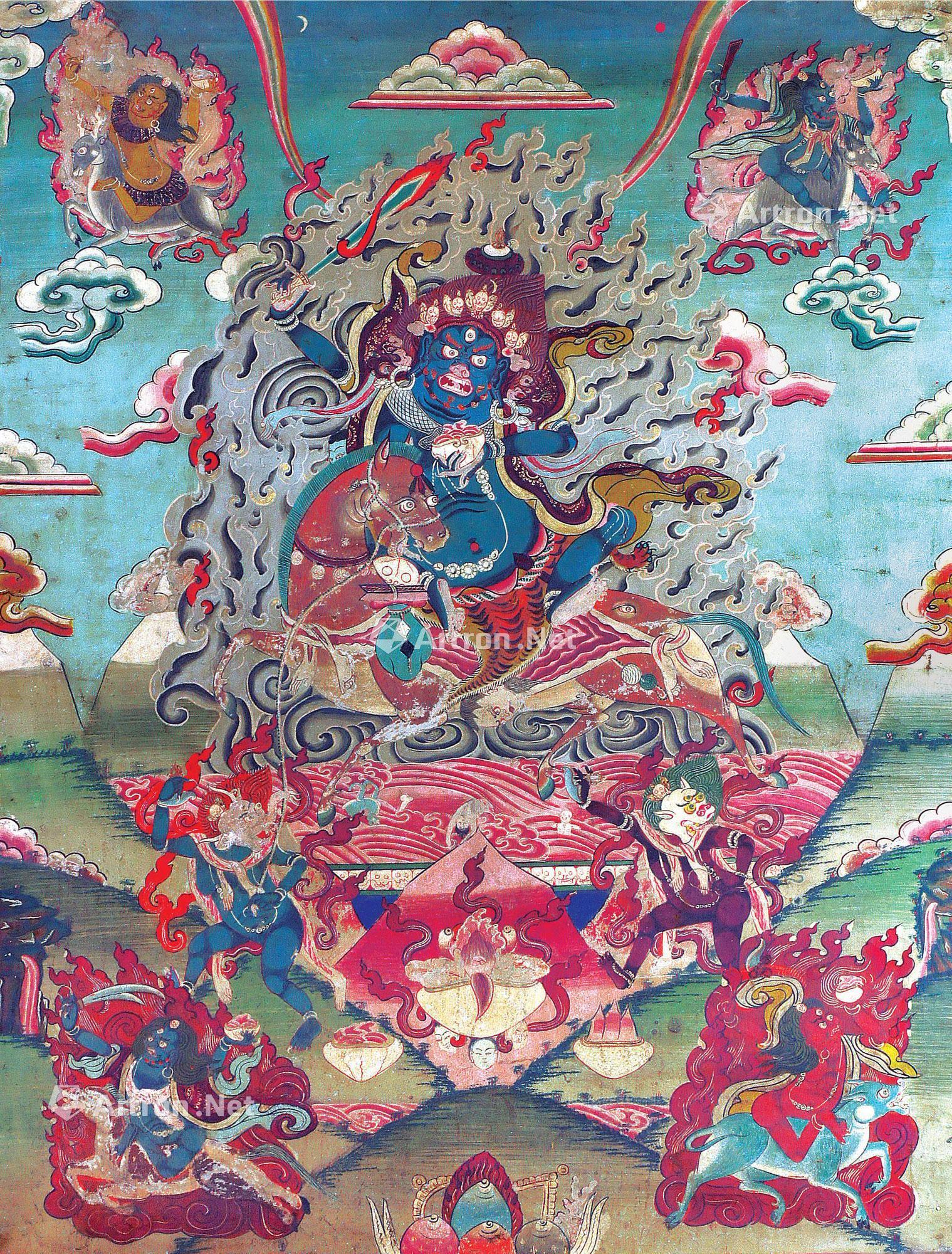 0629 清 吉祥天母怒像唐卡