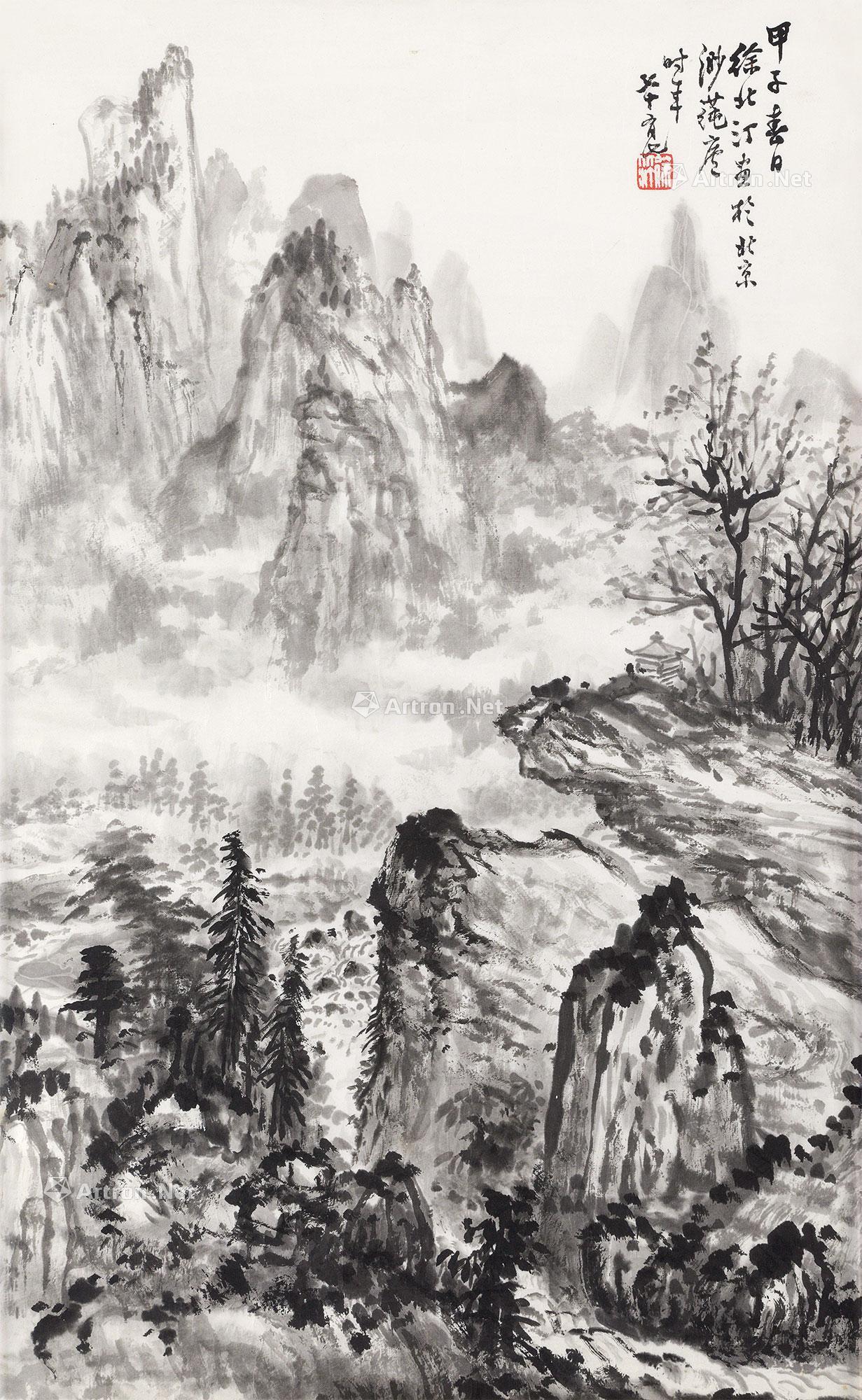 【水墨山水 镜心 水墨纸本】拍卖品_图片_价格_鉴赏_绘画_雅昌艺术品拍卖网
