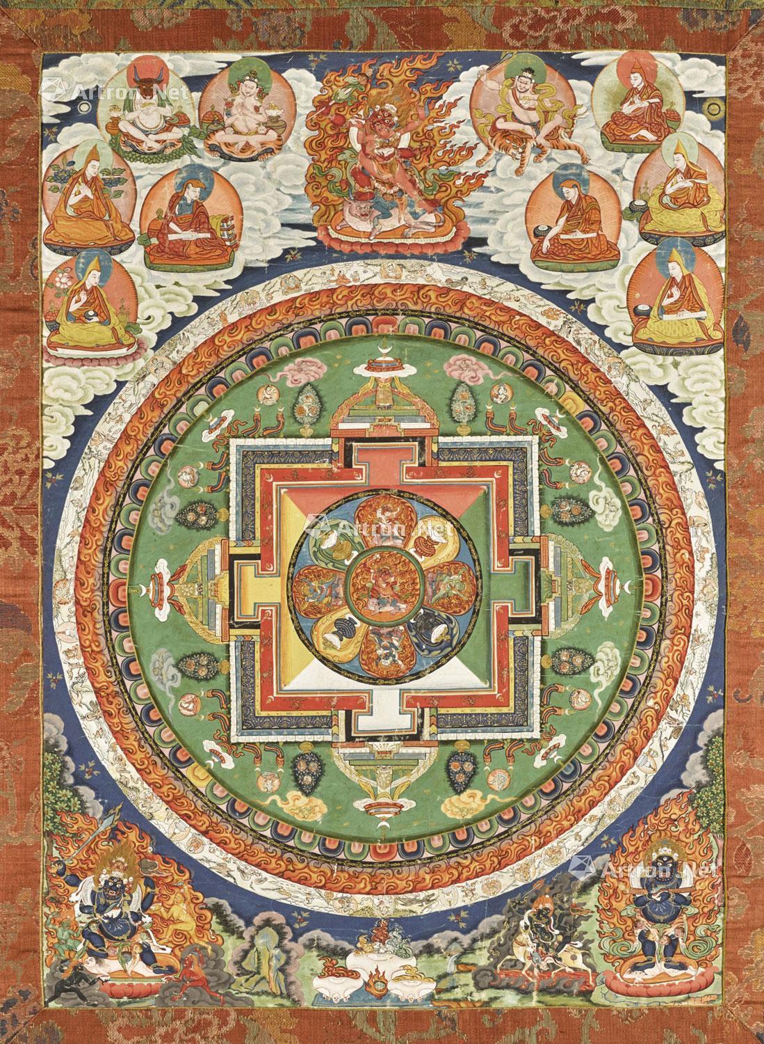 0169西藏十九世纪曼荼罗唐卡