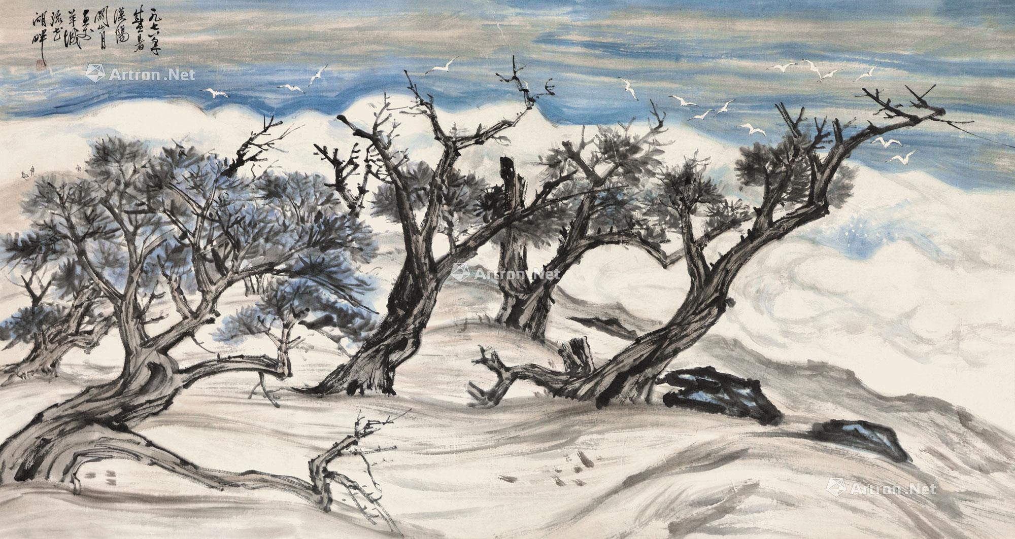 0333沙漠一景镜片纸本