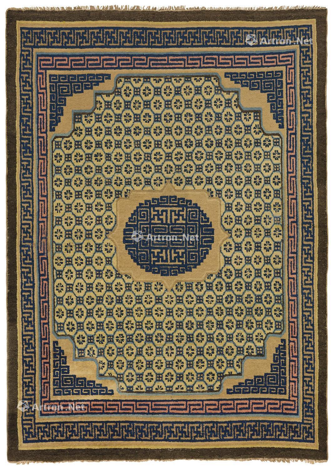 【约1800年 宁夏万寿锦纹地毯】拍卖品_图片_价格