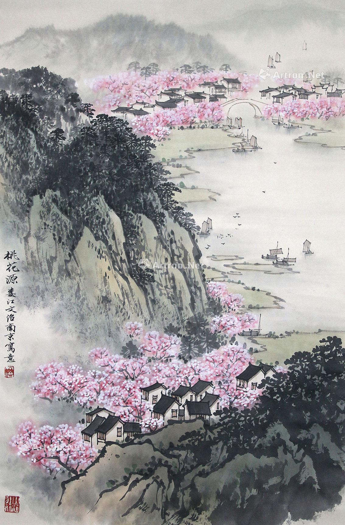 【桃花源 立轴 纸本】拍卖品_图片_价格_鉴赏_绘画_雅昌艺术品拍卖网