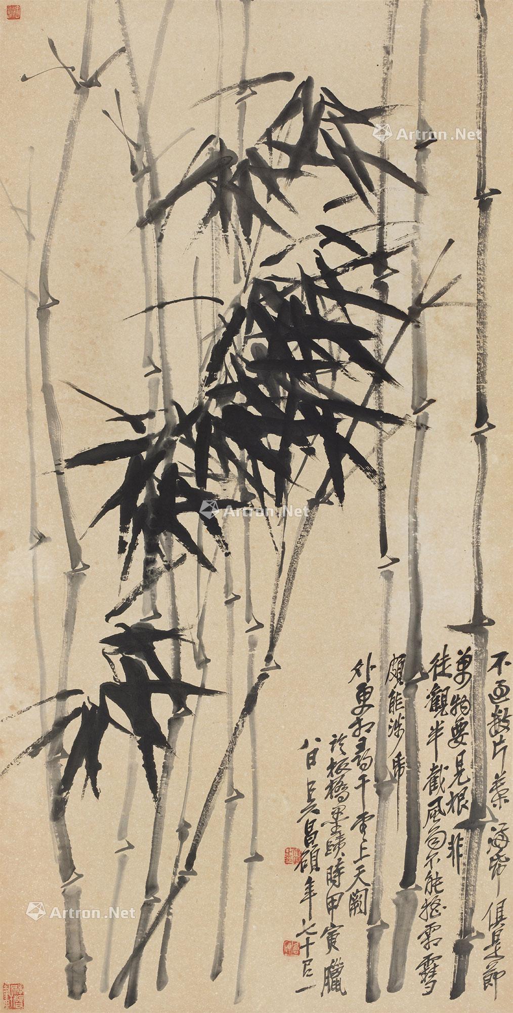 【1914年作 临郑燮墨竹 立轴 纸本】拍卖品_图片_价格_鉴赏_绘画_雅昌艺术品拍卖网
