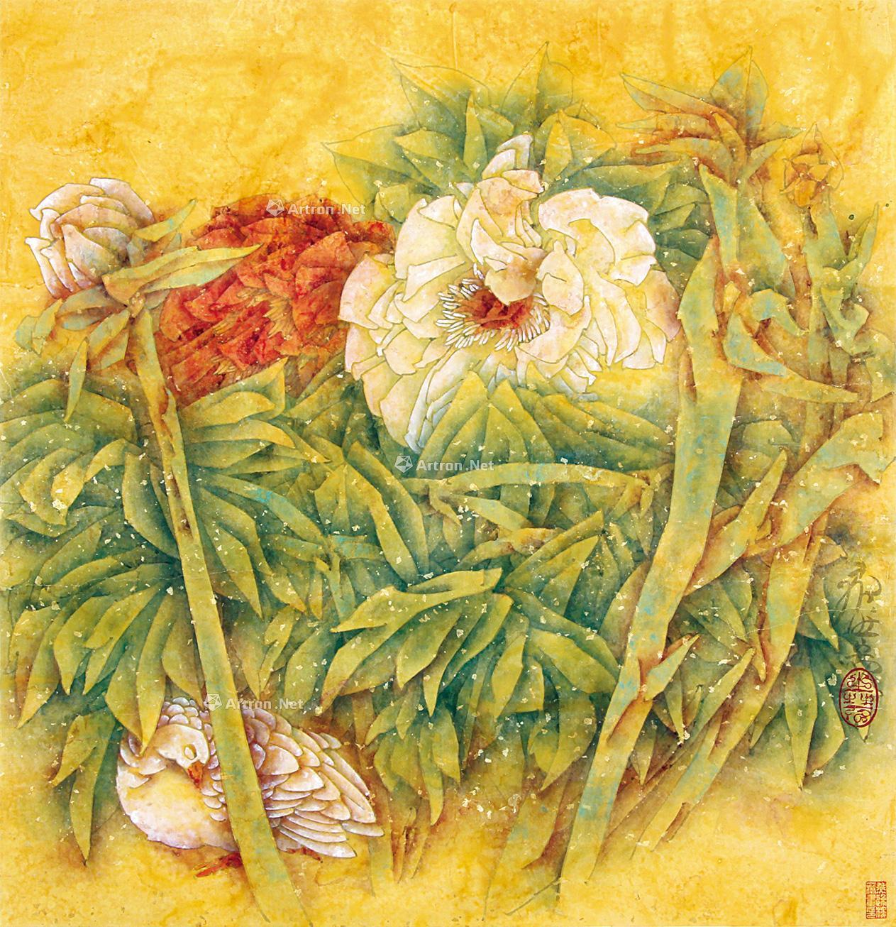 0255醉花荫镜片设色纸本