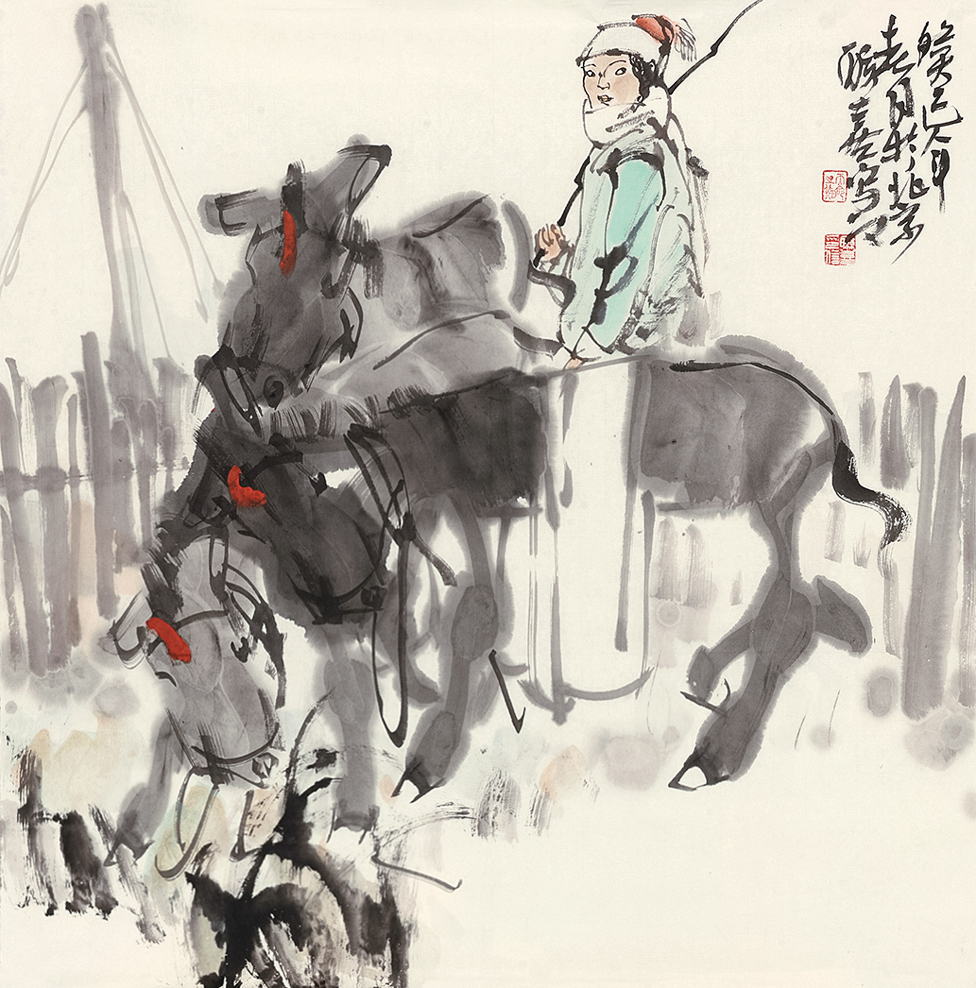 61682013年作牧归图镜心设色纸本
