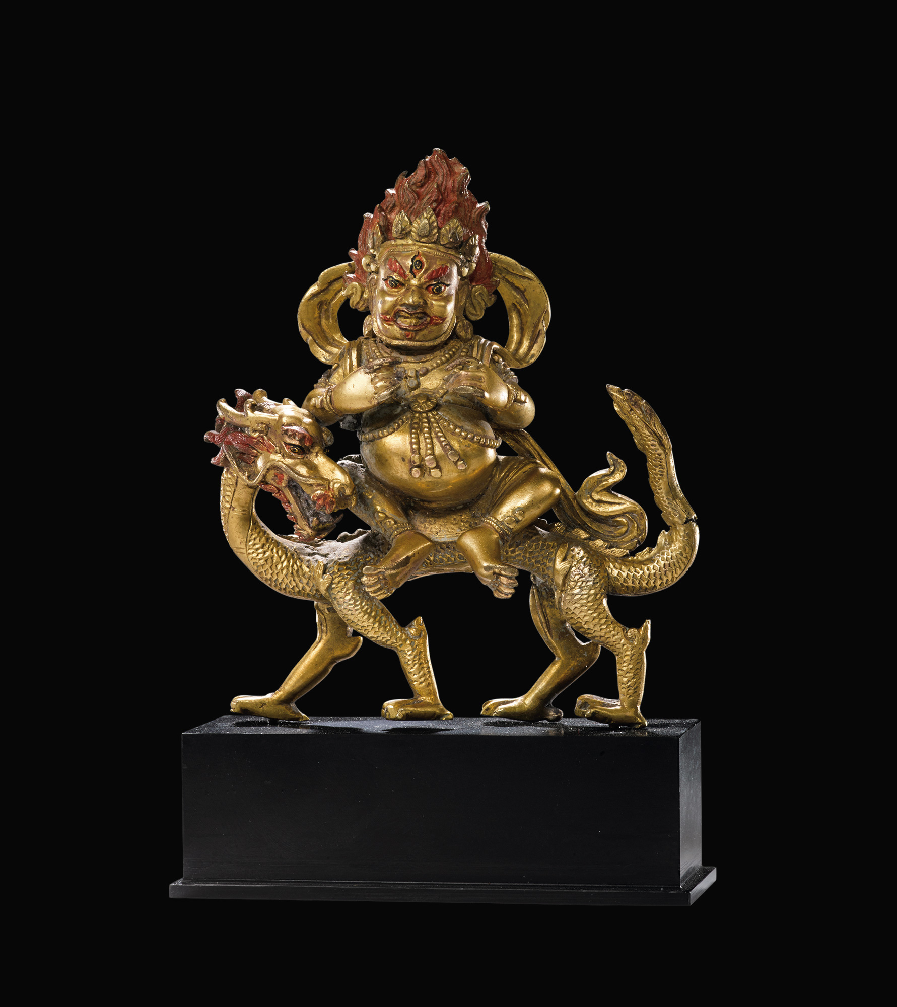 *3330 清乾隆 铜鎏金白财神