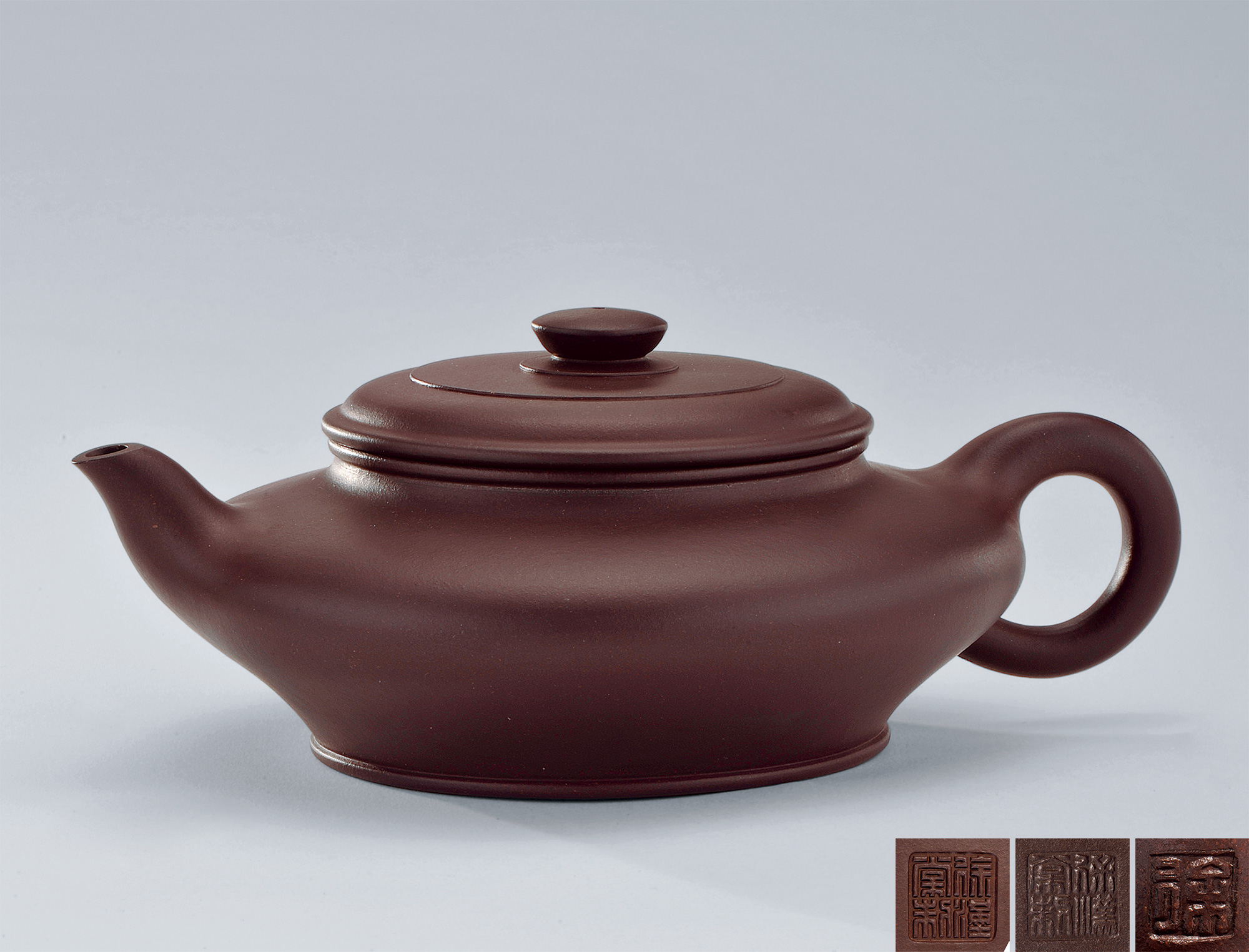 3461当代徐汉棠制虚扁壶