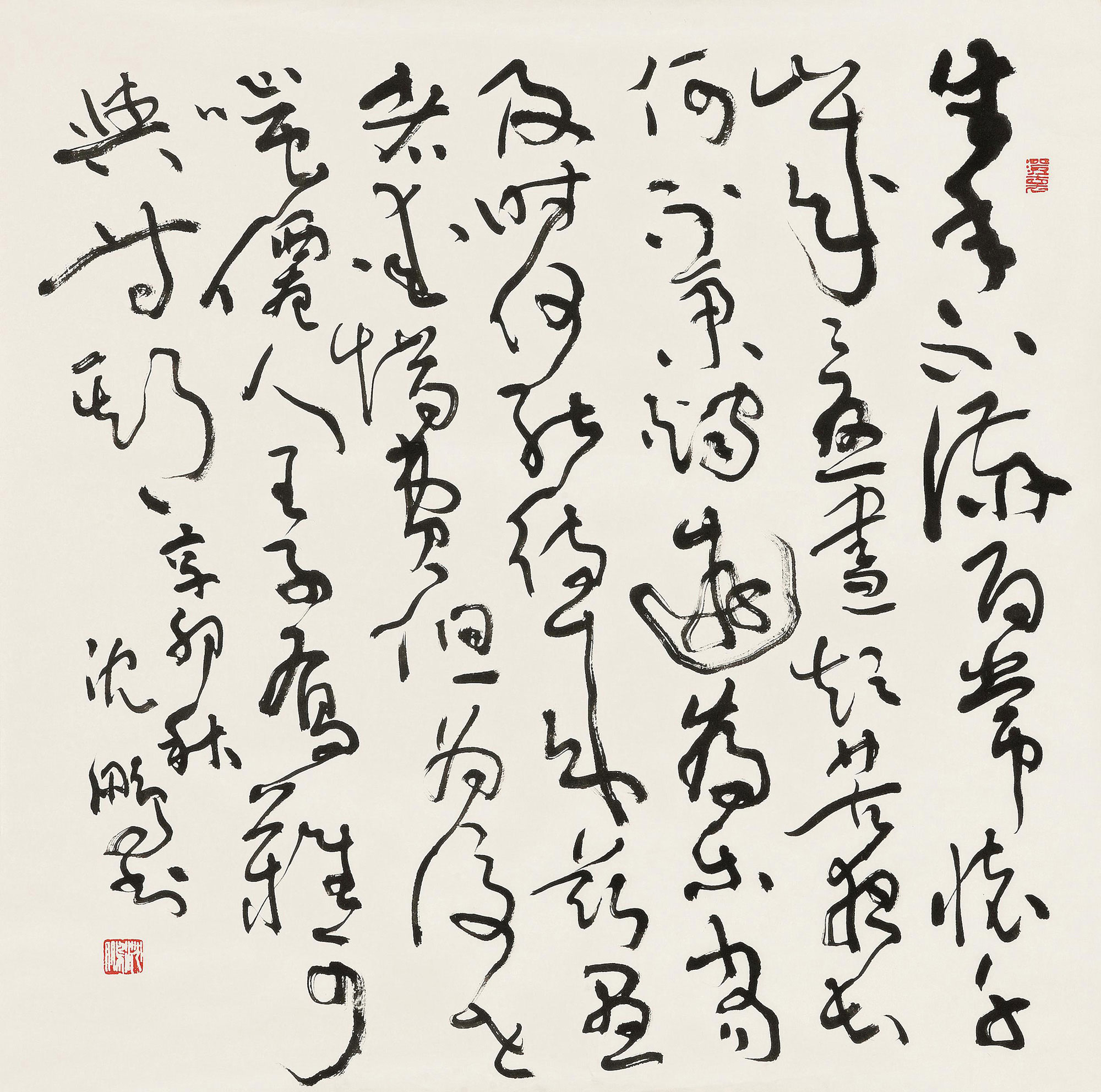 42642011年作草书镜心水墨纸本