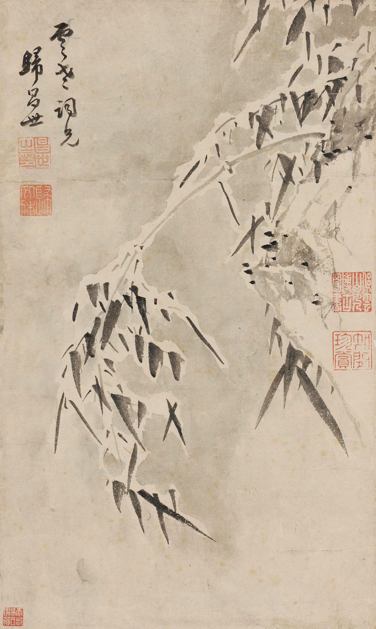3629雪竹图立轴水墨纸本