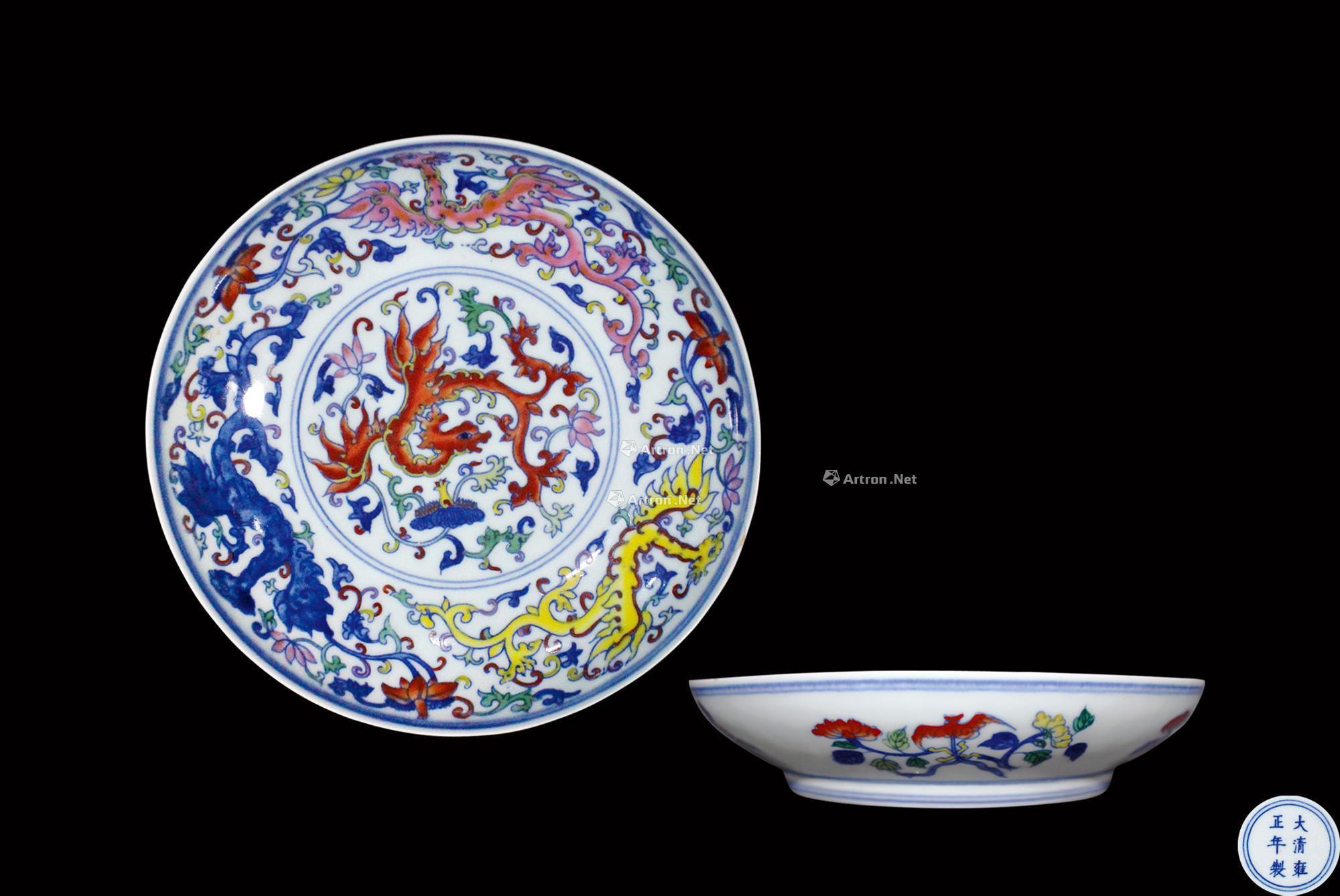【清 斗彩凤纹盘】拍卖品_图片_价格_鉴赏_清代斗彩瓷器_雅昌艺术品