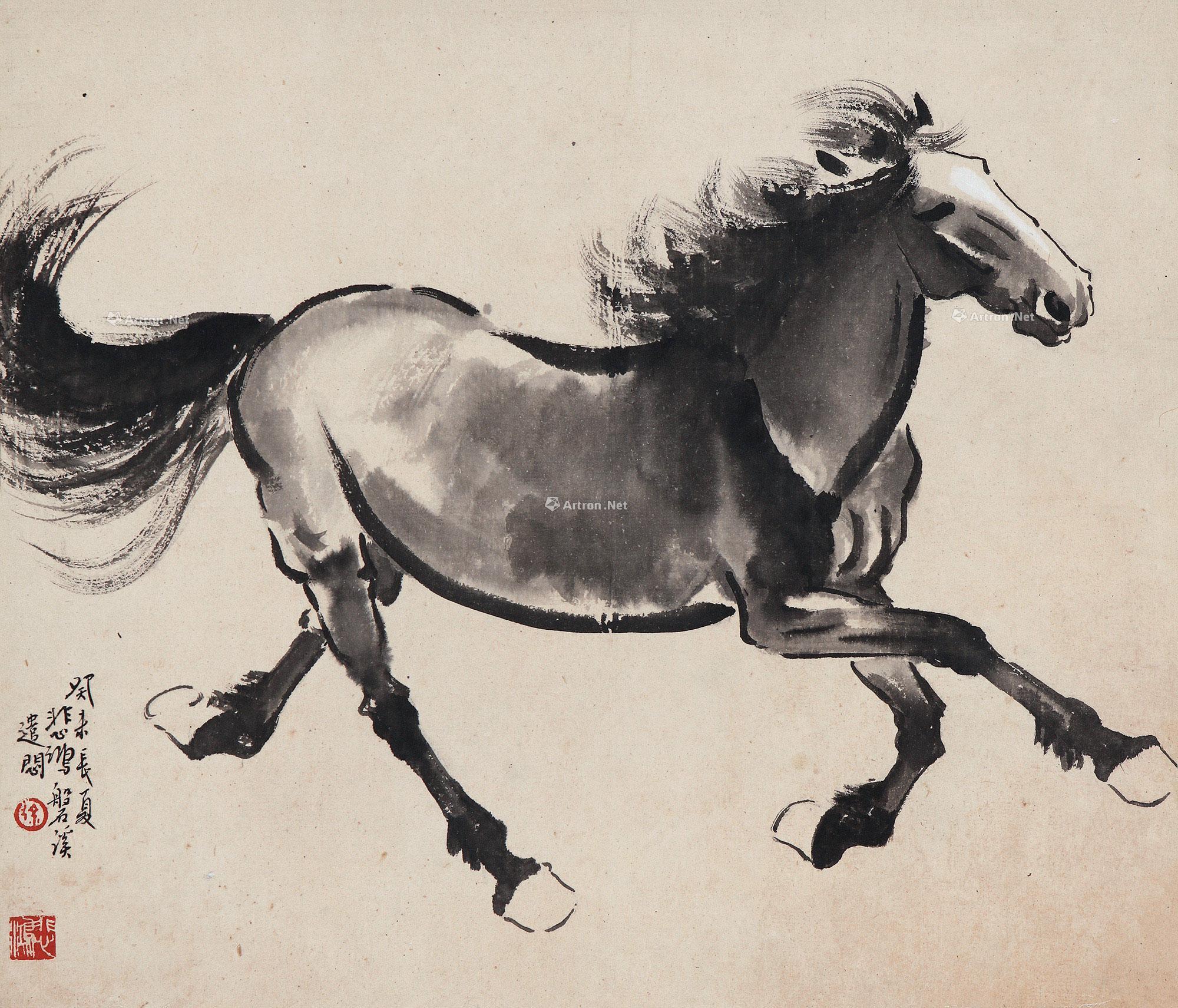 *0497 奔马 立轴 水墨纸本