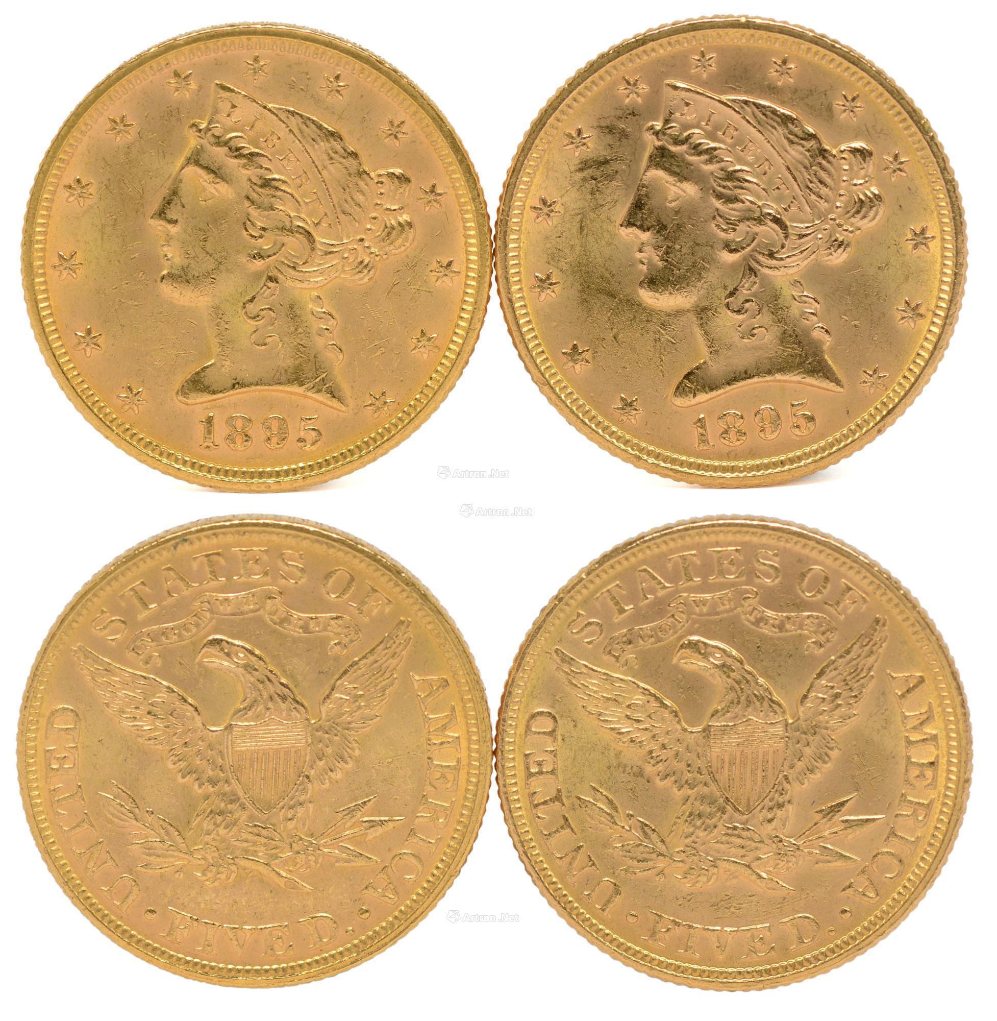 00171895年美国金币二枚
