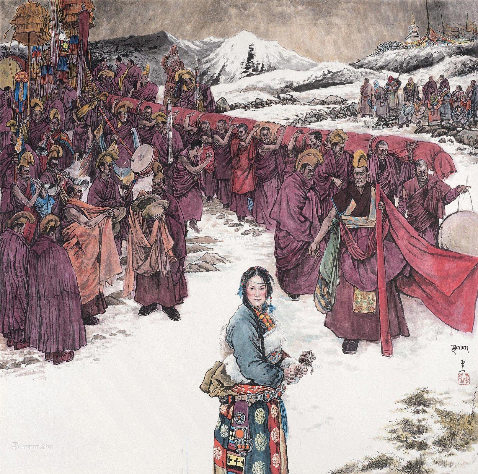 【卓玛 镜心 纸本设色】拍卖品_图片_价格_鉴赏_绘画_雅昌艺术品拍卖