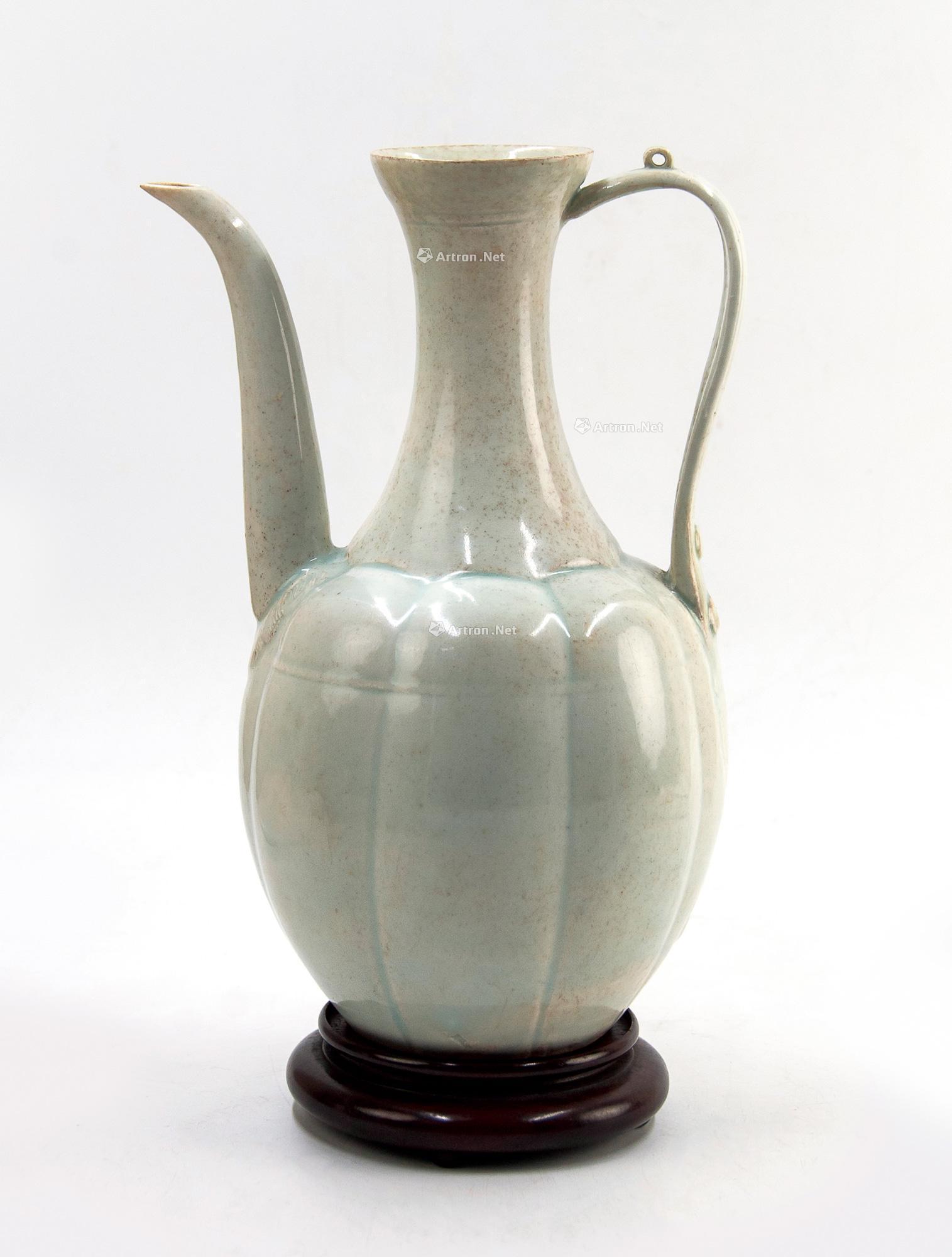 0087北宋湖田窑影青釉瓜棱执壶