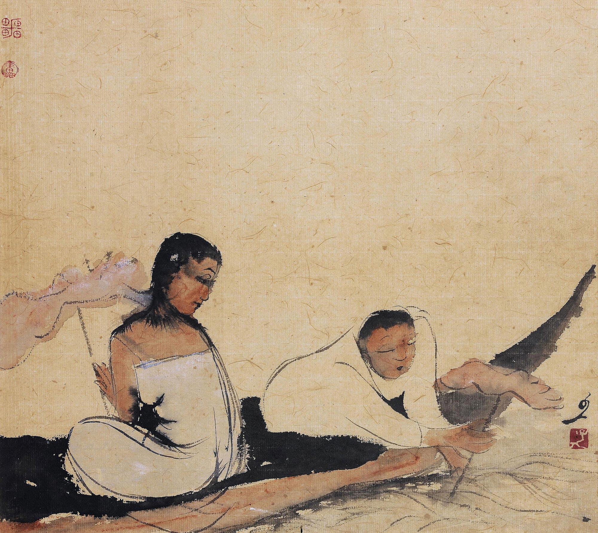 0318 采莲图 镜心 设色纸本