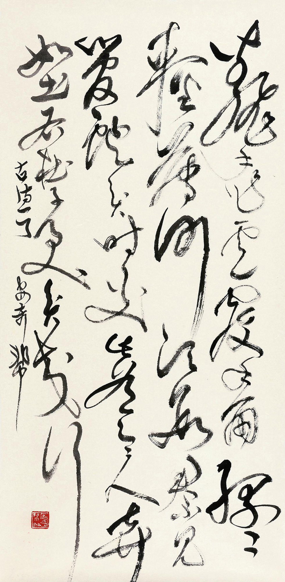 61862017年作草书古诗一首镜心水墨纸本
