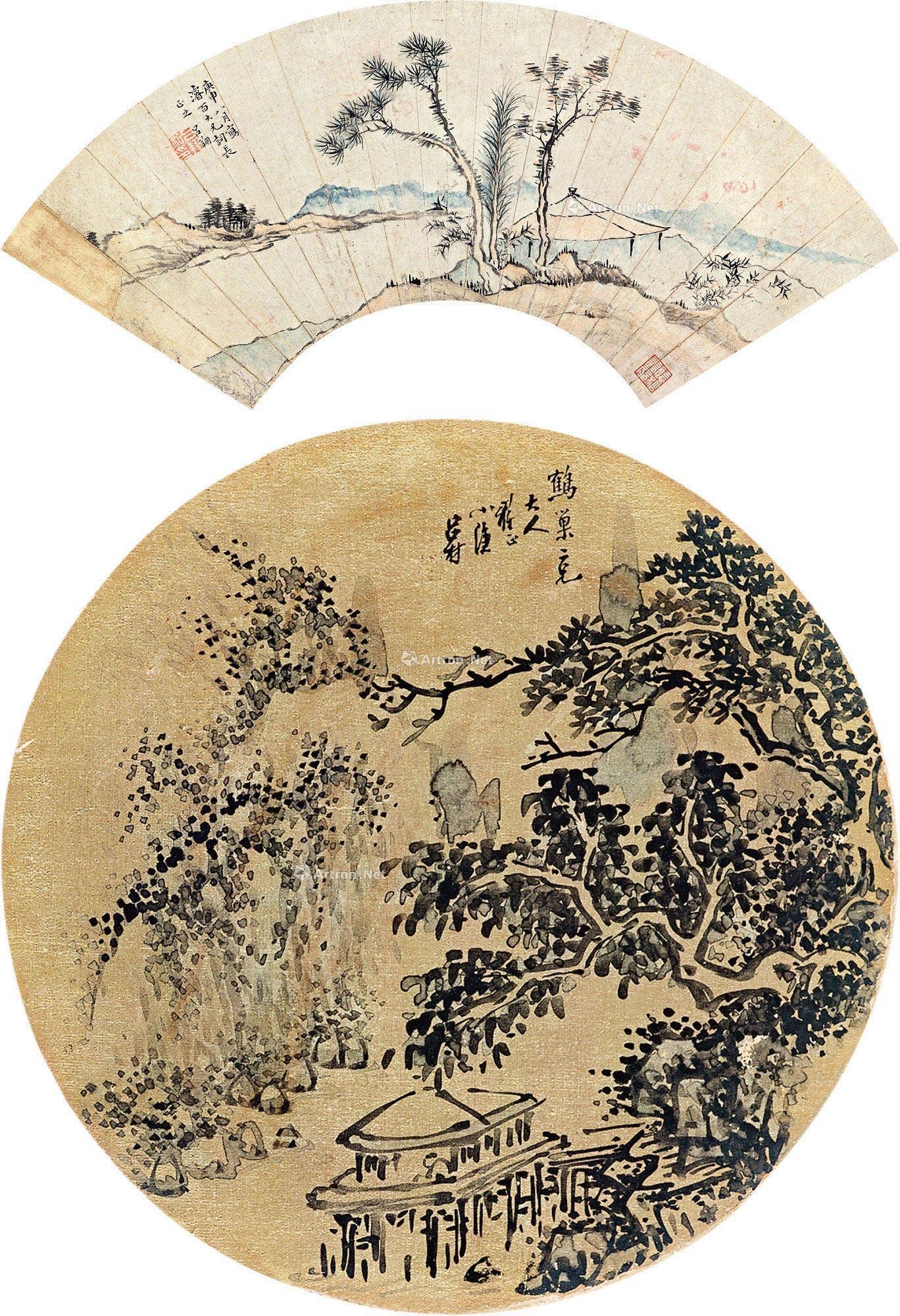 设色纸本 水墨金笺】拍卖品_图片_价格_鉴赏_绘画_雅昌艺术品拍卖网