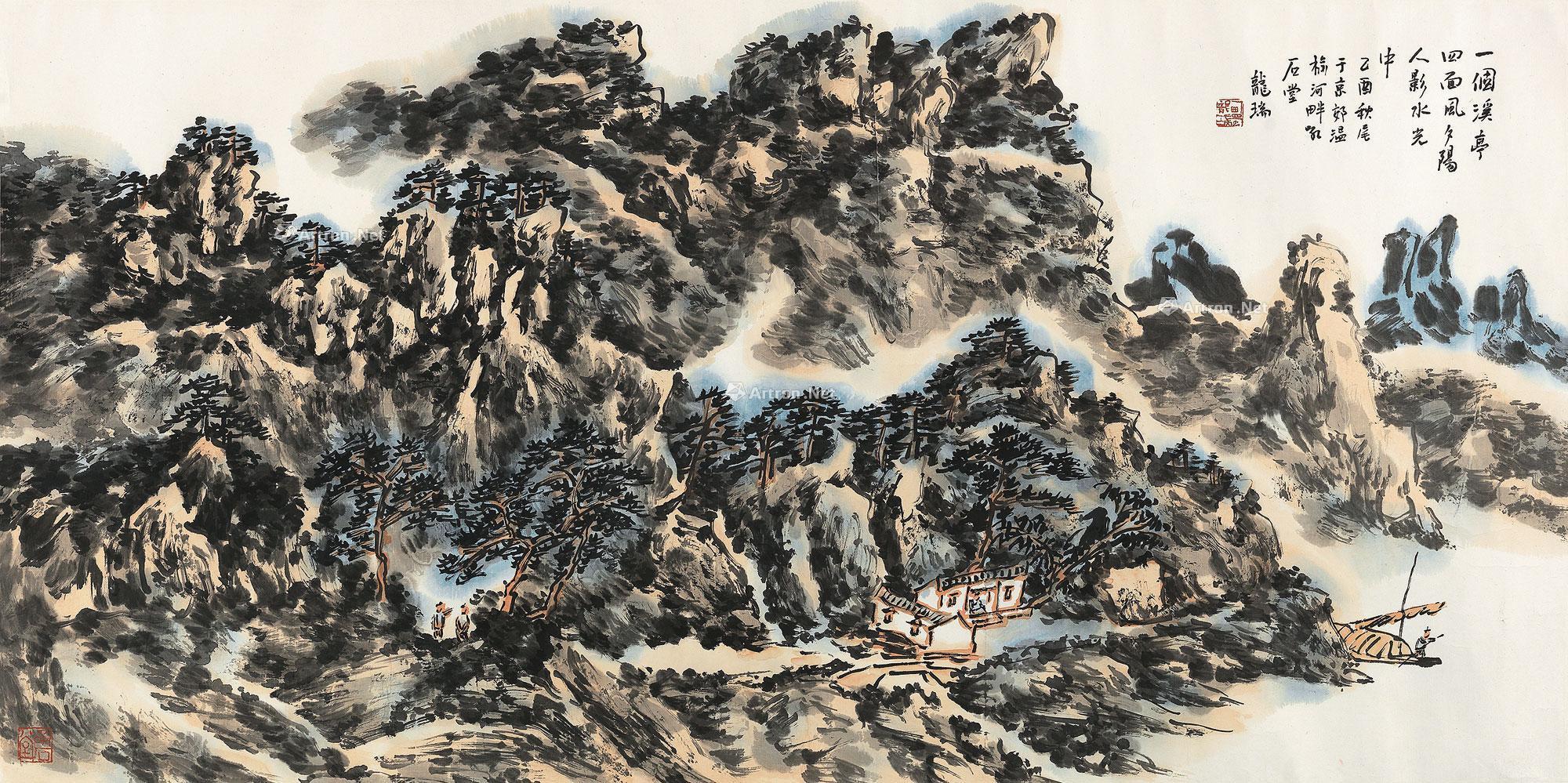 24322005年作一个溪亭四面风镜心设色纸本