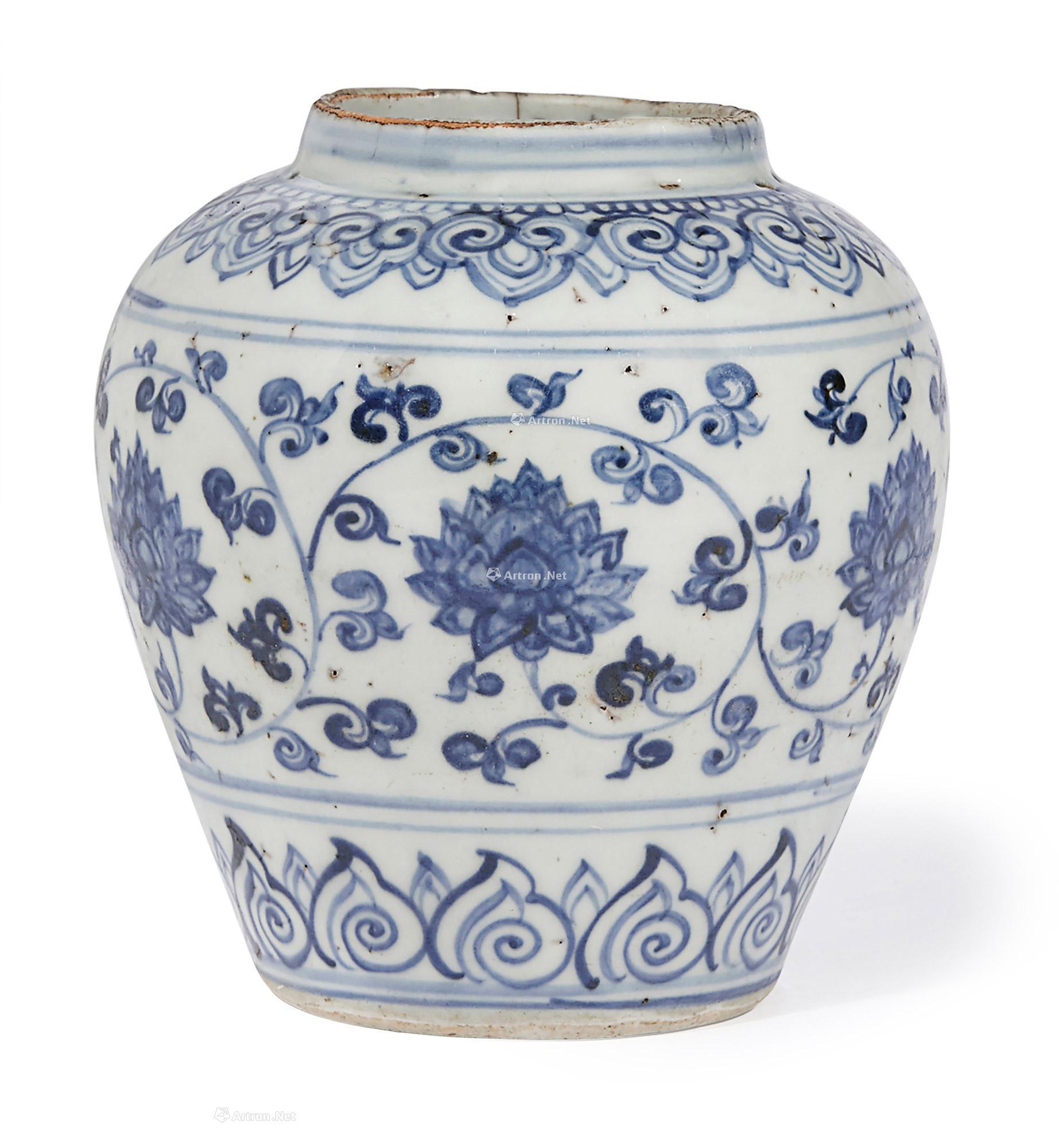 【明 青花缠枝莲纹小罐】拍卖品_图片_价格_鉴赏_明代青花瓷器_雅昌