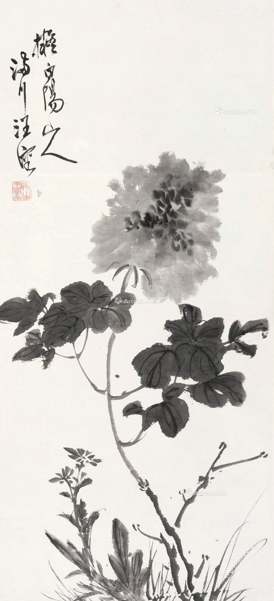 【墨牡丹 立轴 水墨纸本】拍卖品_图片_价格_鉴赏_绘画_雅昌艺术品拍卖网
