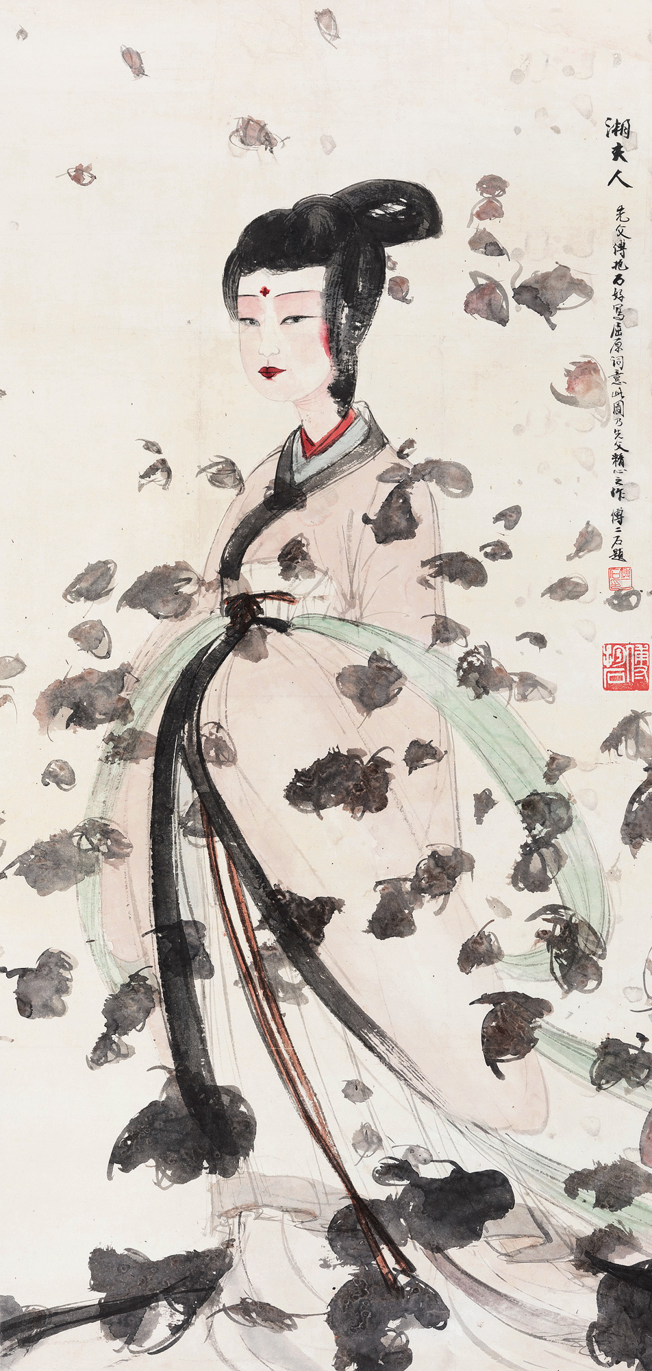 【湘夫人 立轴 设色纸本】拍卖品_图片_价格_鉴赏_绘画_雅昌艺术品