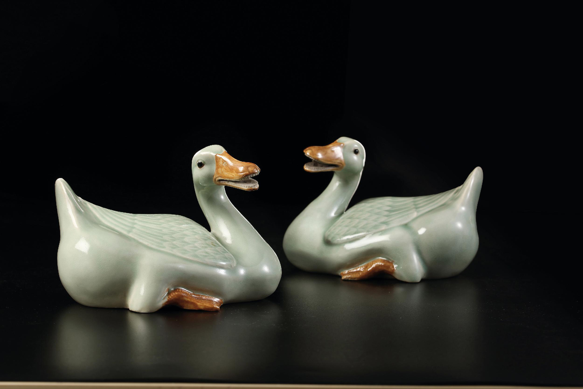 粉彩雕瓷鸭 - 故宫博物院