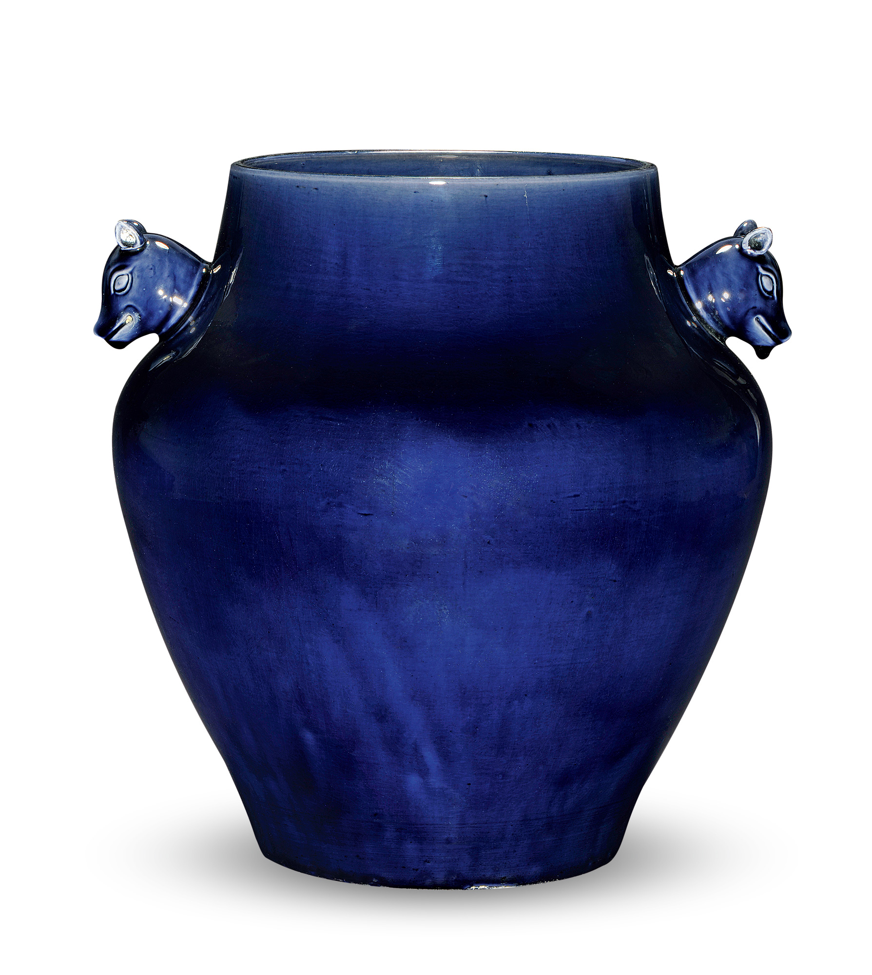 【清乾隆 茄皮紫釉牺耳尊】拍卖品_图片_价格_鉴赏_清代单色釉瓷器