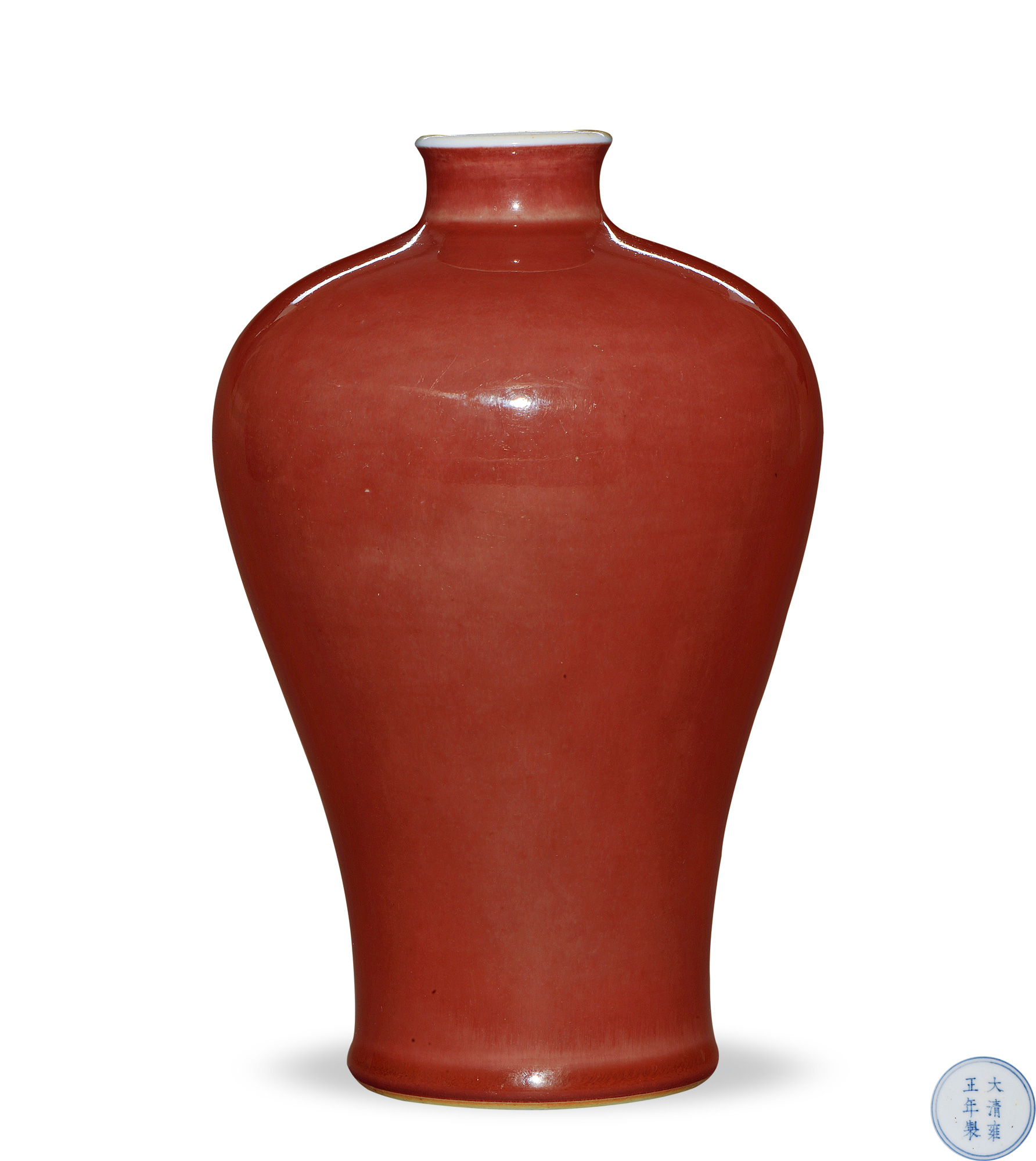 【清雍正 红釉梅瓶】拍卖品_图片_价格_鉴赏_清代单色釉瓷器_雅昌艺术
