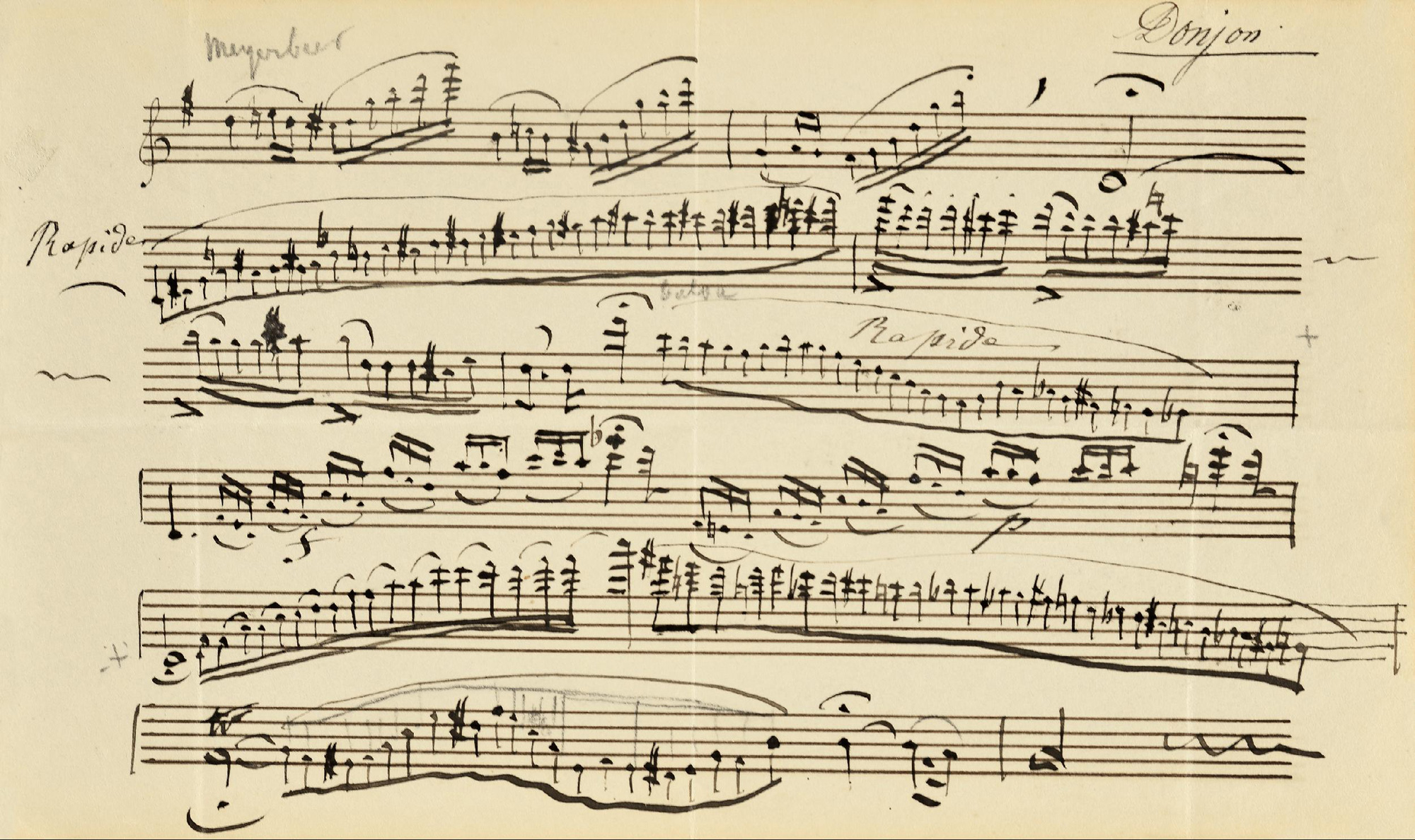 13473德国著名作曲家贾科莫梅耶贝尔giacomomeyerbeer手书乐谱非洲