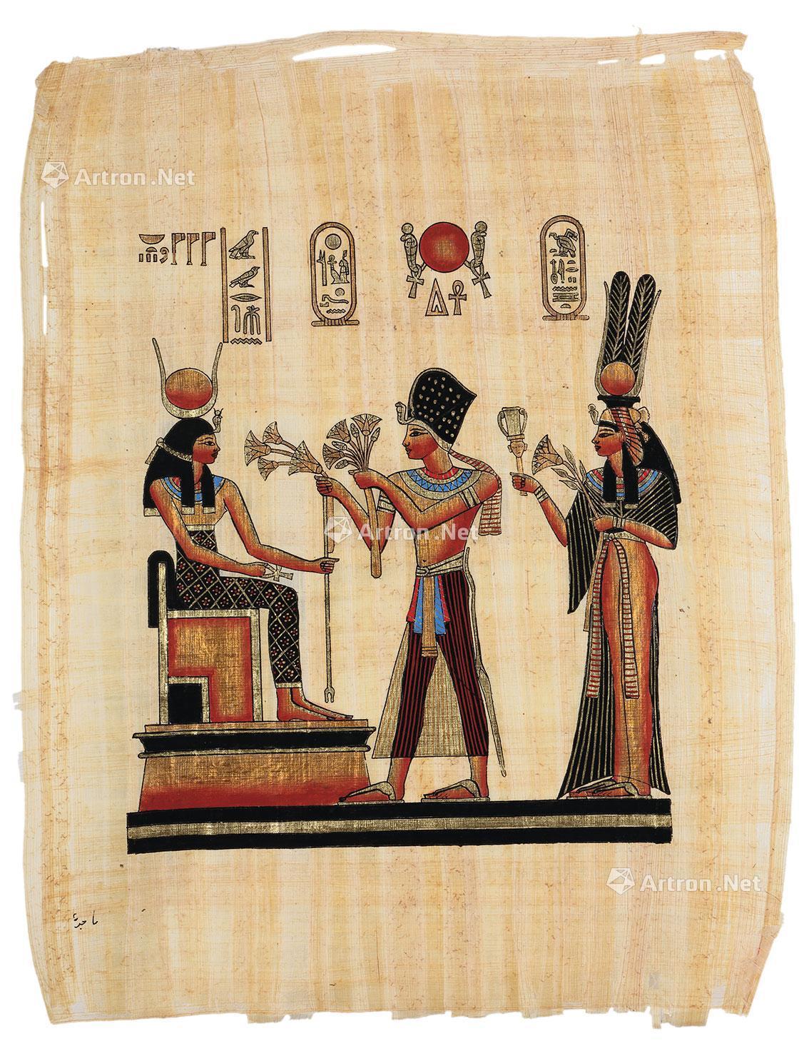 埃及纸莎草画图案意义图片
