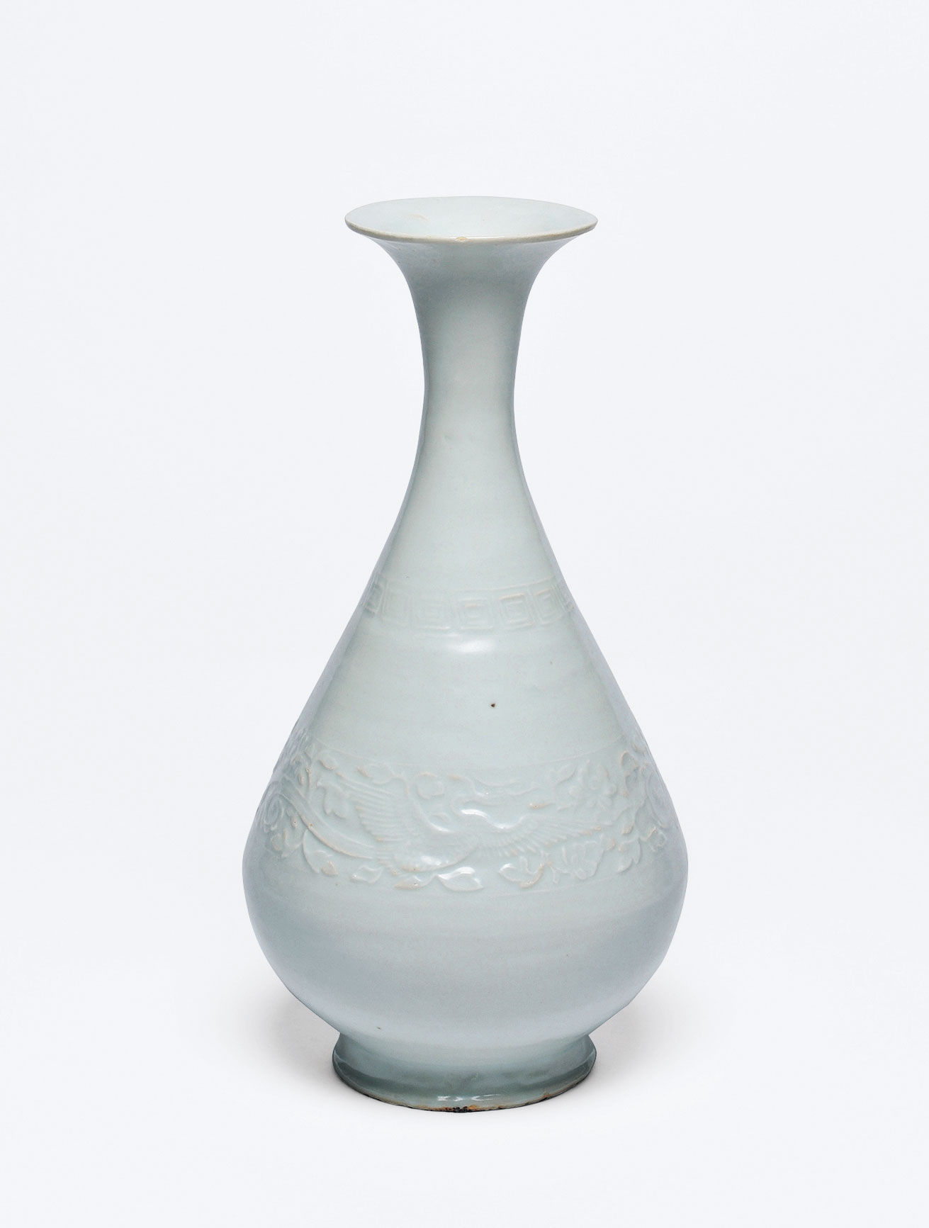 枢府釉凸花穿花凤纹玉壶春瓶】拍卖品_图片_价格_鉴赏_元代以前陶瓷