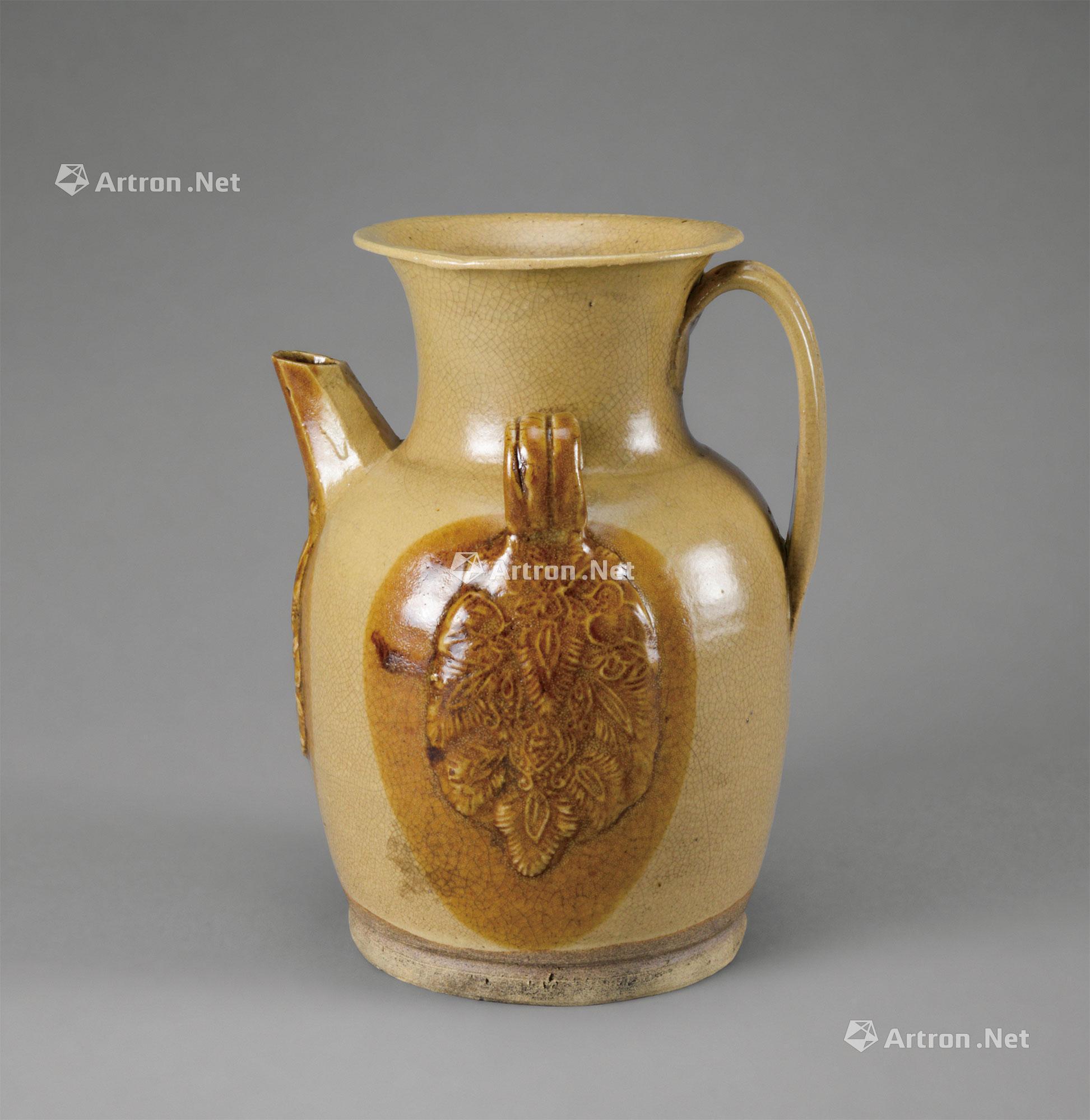 0151唐代长沙窑花卉纹水注