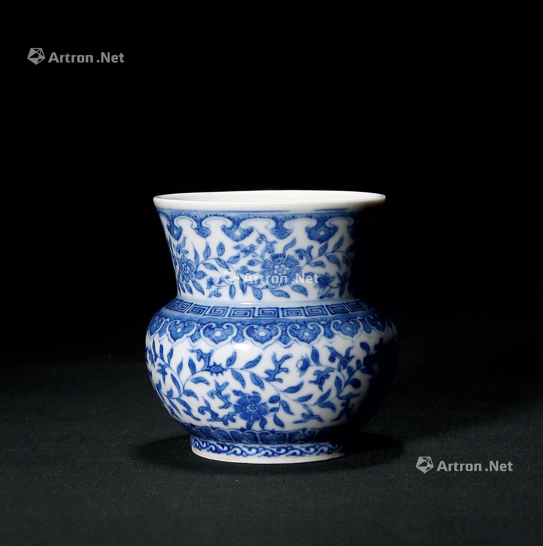 【清光绪 青花缠枝莲纹渣斗】拍卖品_图片_价格_鉴赏_清代青花瓷器